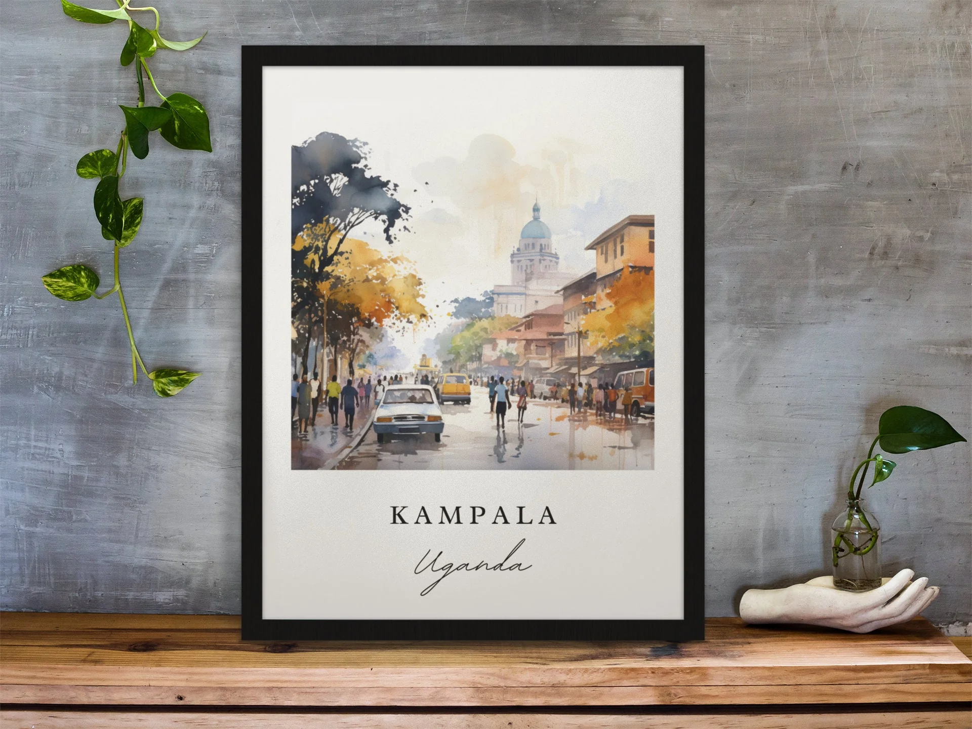 Kampala, Uganda – Watercolor Art Print - Image 4