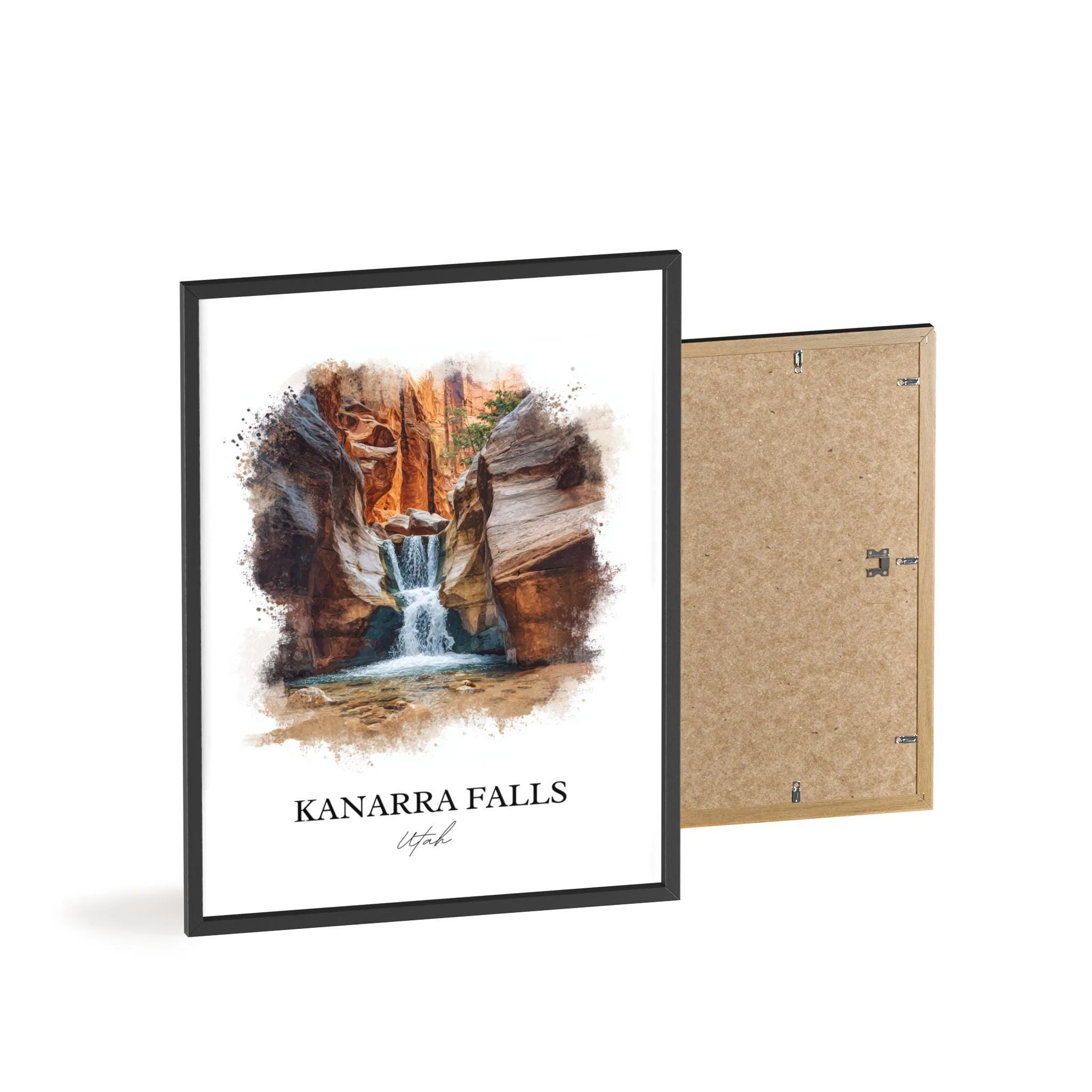Kanarra Falls, Utah, USA – Watercolor Art Print - Image 8