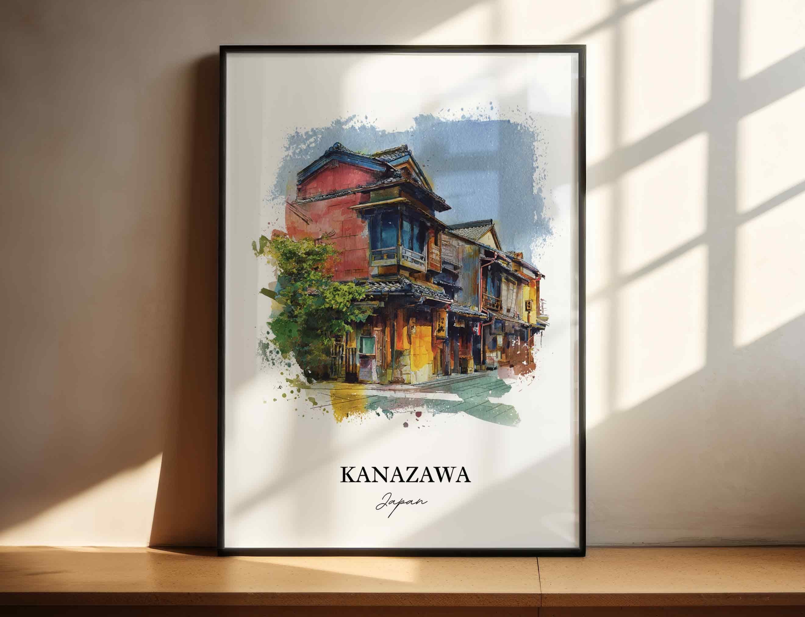 Kanazawa, Japan – Watercolor Art Print