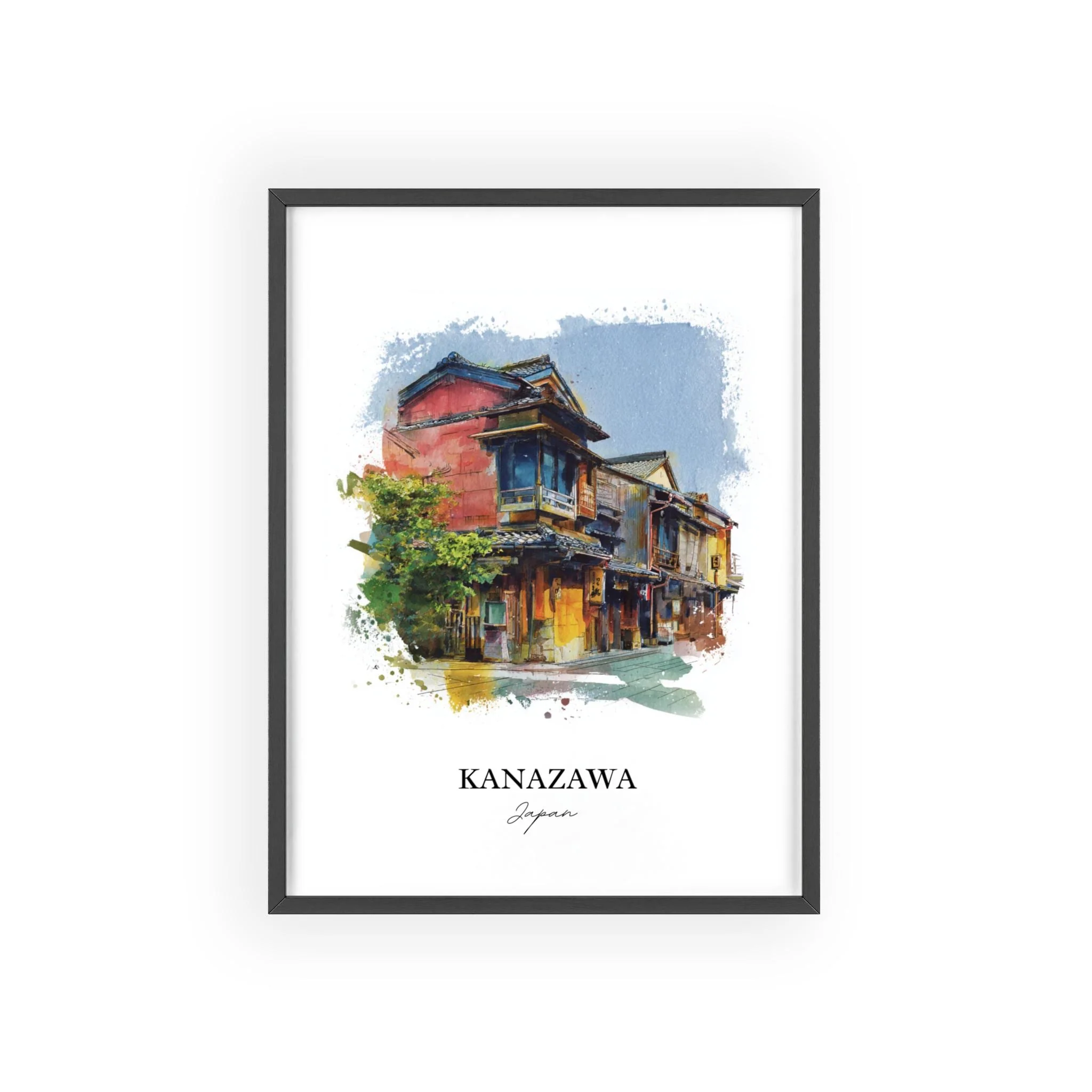 Kanazawa, Japan – Watercolor Art Print - Image 10
