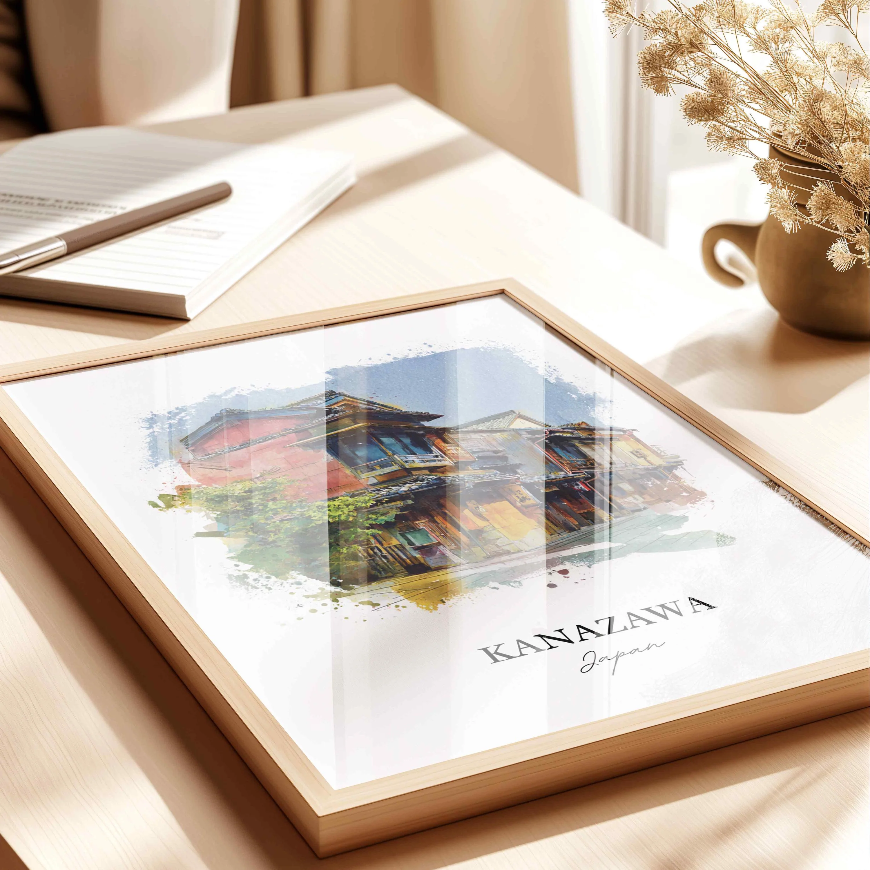 Kanazawa, Japan – Watercolor Art Print - Image 4