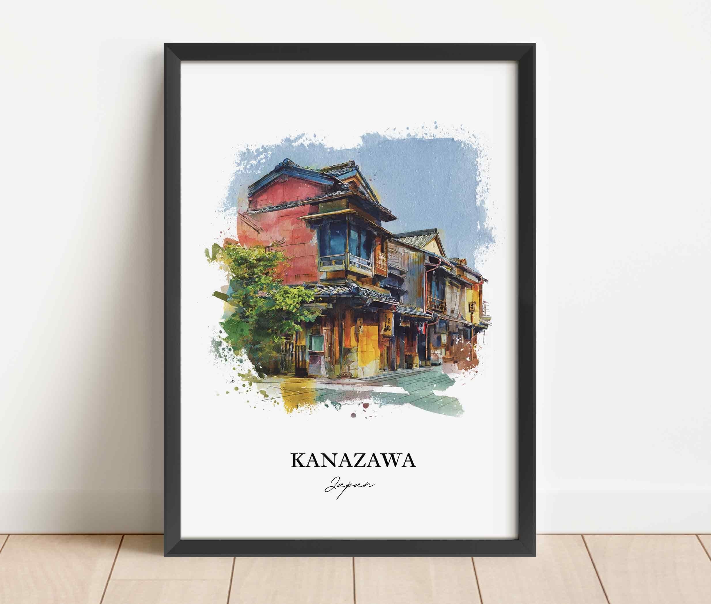Kanazawa, Japan – Watercolor Art Print - Image 7