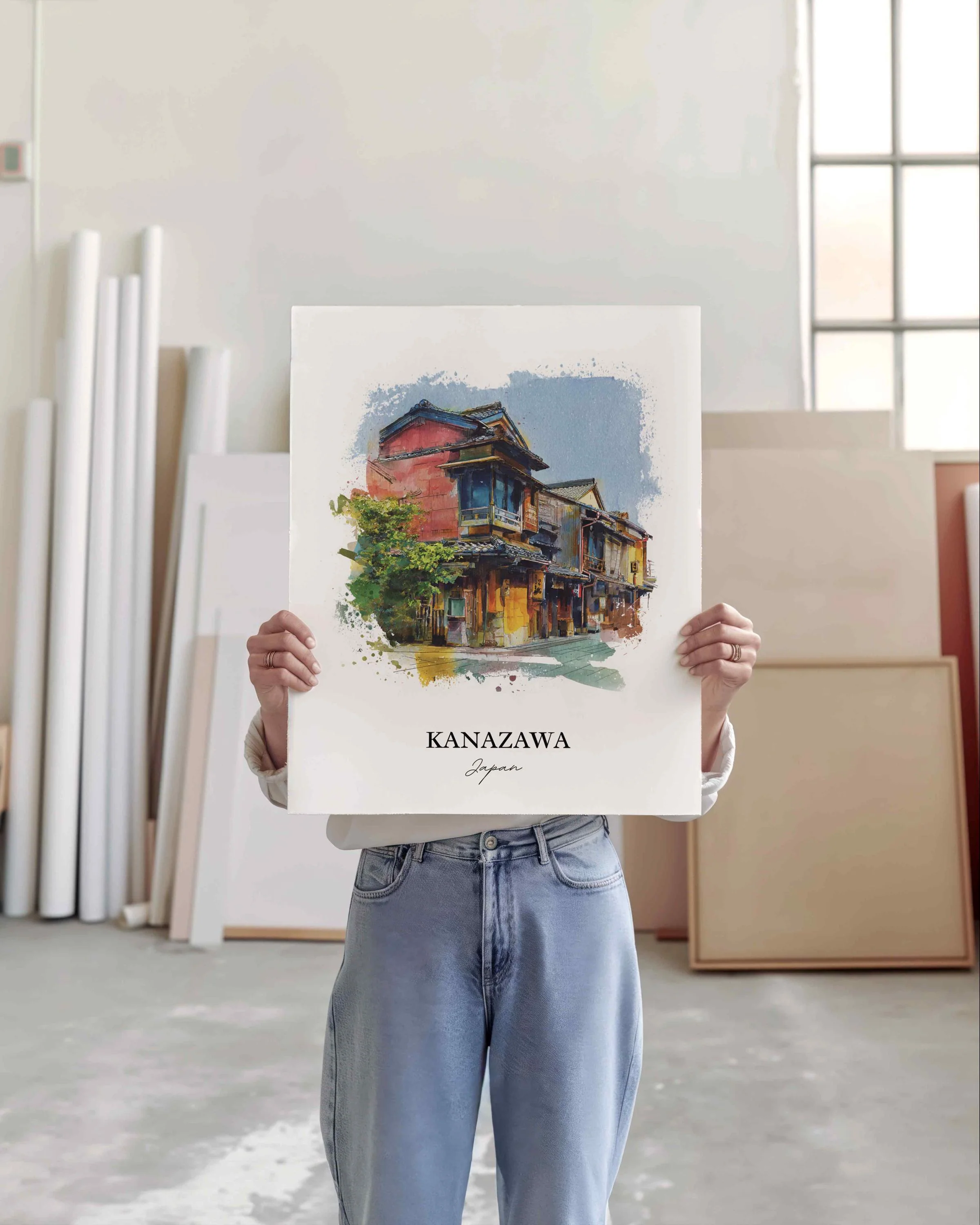 Kanazawa, Japan – Watercolor Art Print - Image 8