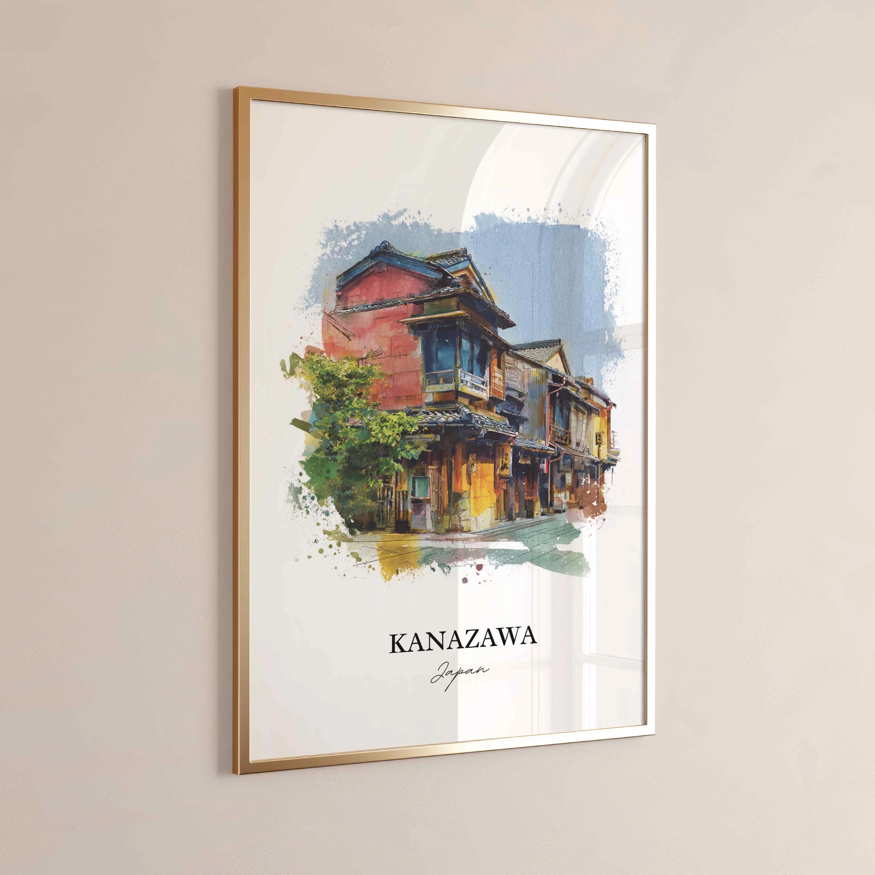 Kanazawa, Japan – Watercolor Art Print - Image 9