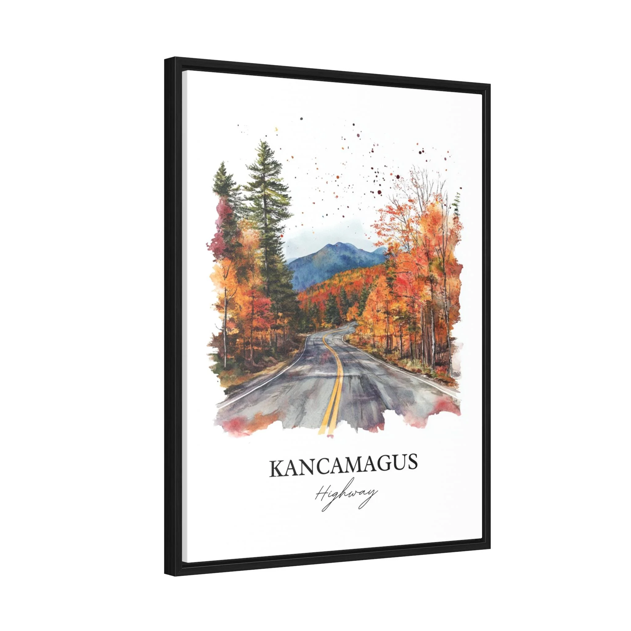 Kancamagus Highway, USA – Watercolor Art Print - Image 8