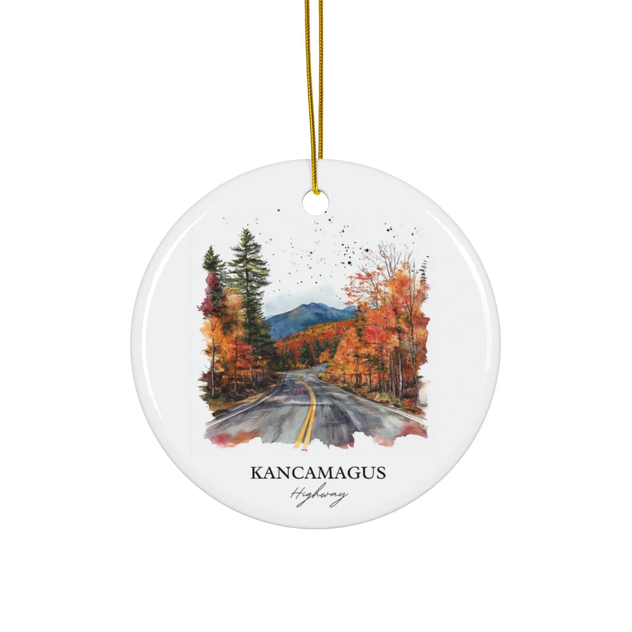 Kancamagus Highway Ornament: Unique Kancamagus Souvenir, Conway NH Xmas Decor, and Authentic New Hampshire Gift