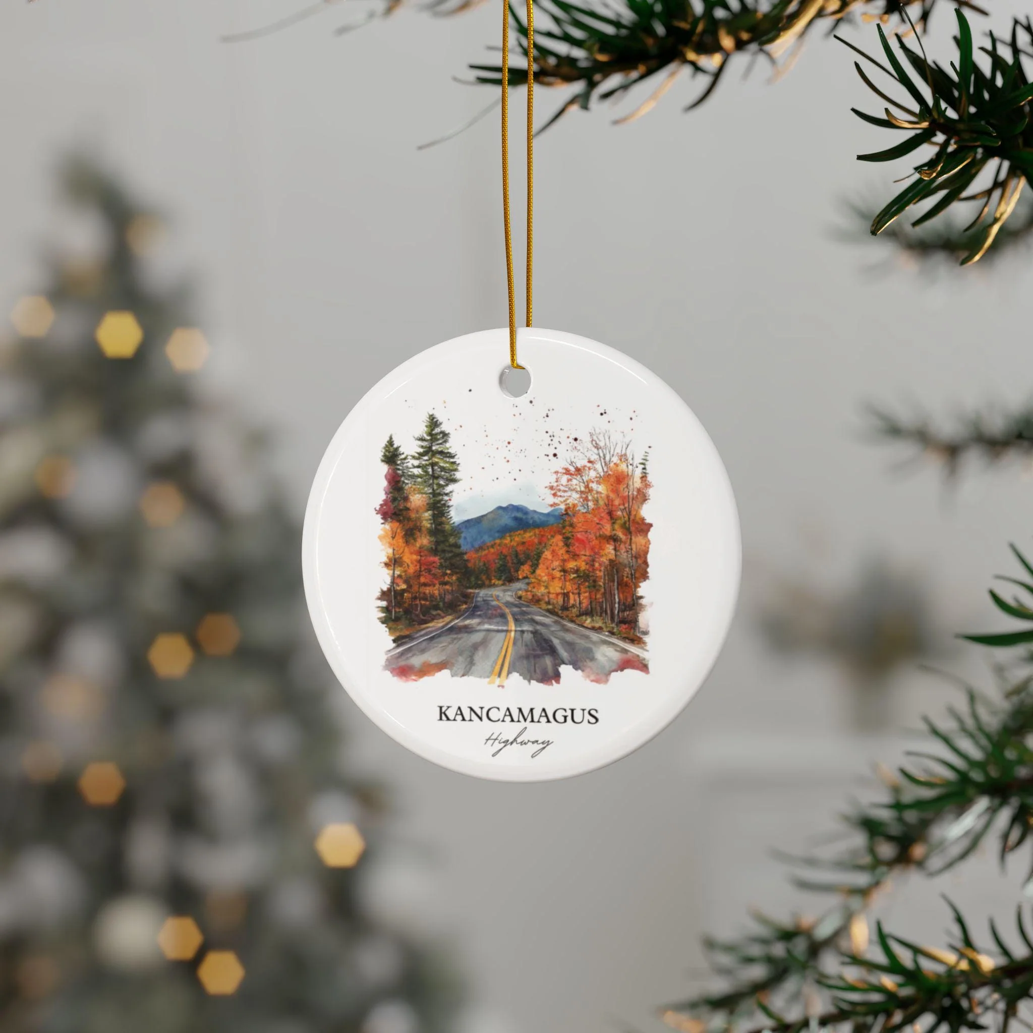 Kancamagus Highway Ornament: Unique Kancamagus Souvenir, Conway NH Xmas Decor, and Authentic New Hampshire Gift - Image 3
