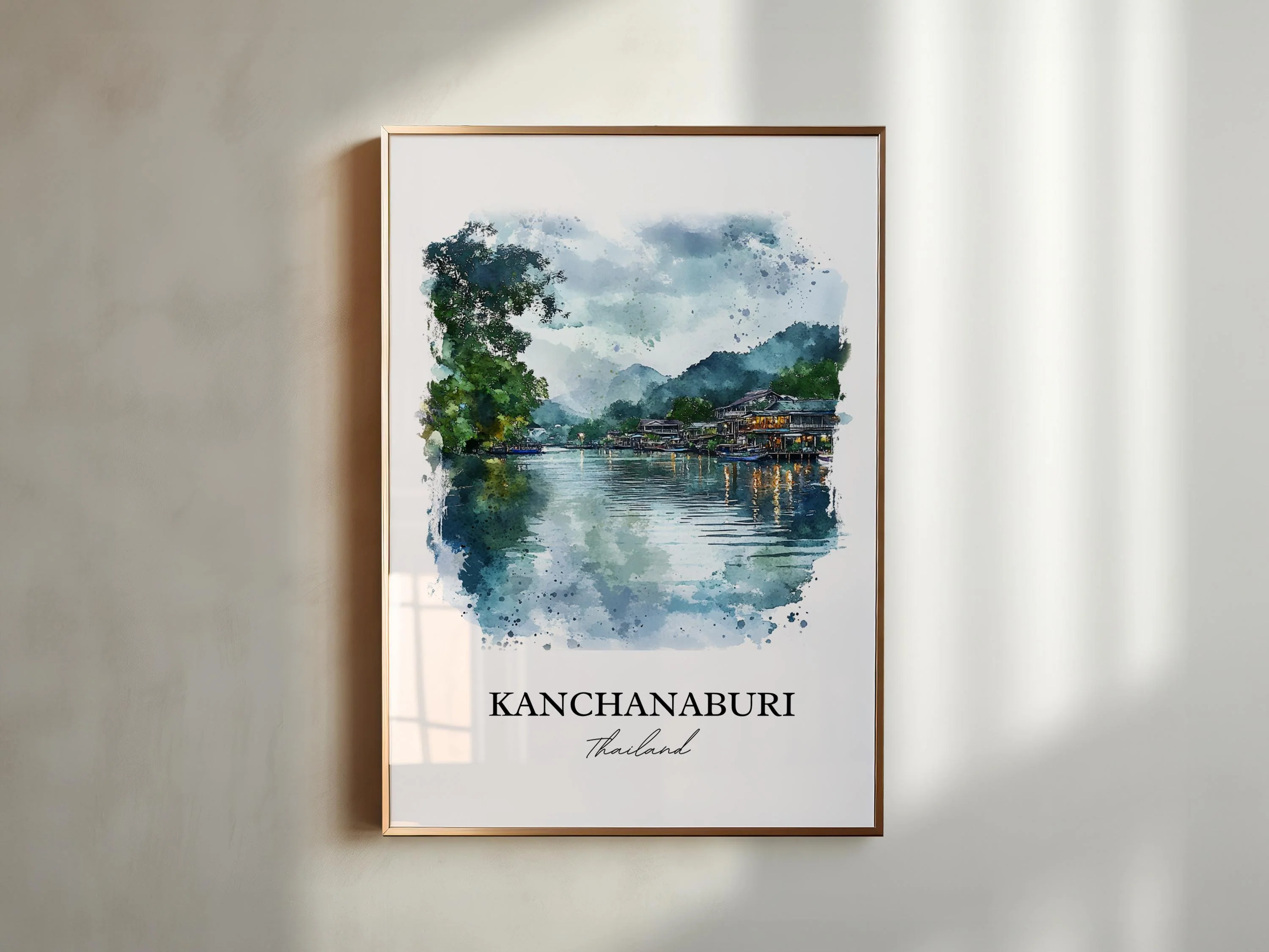 Kanchanaburi, Thailand – Watercolor Art Print - Image 5