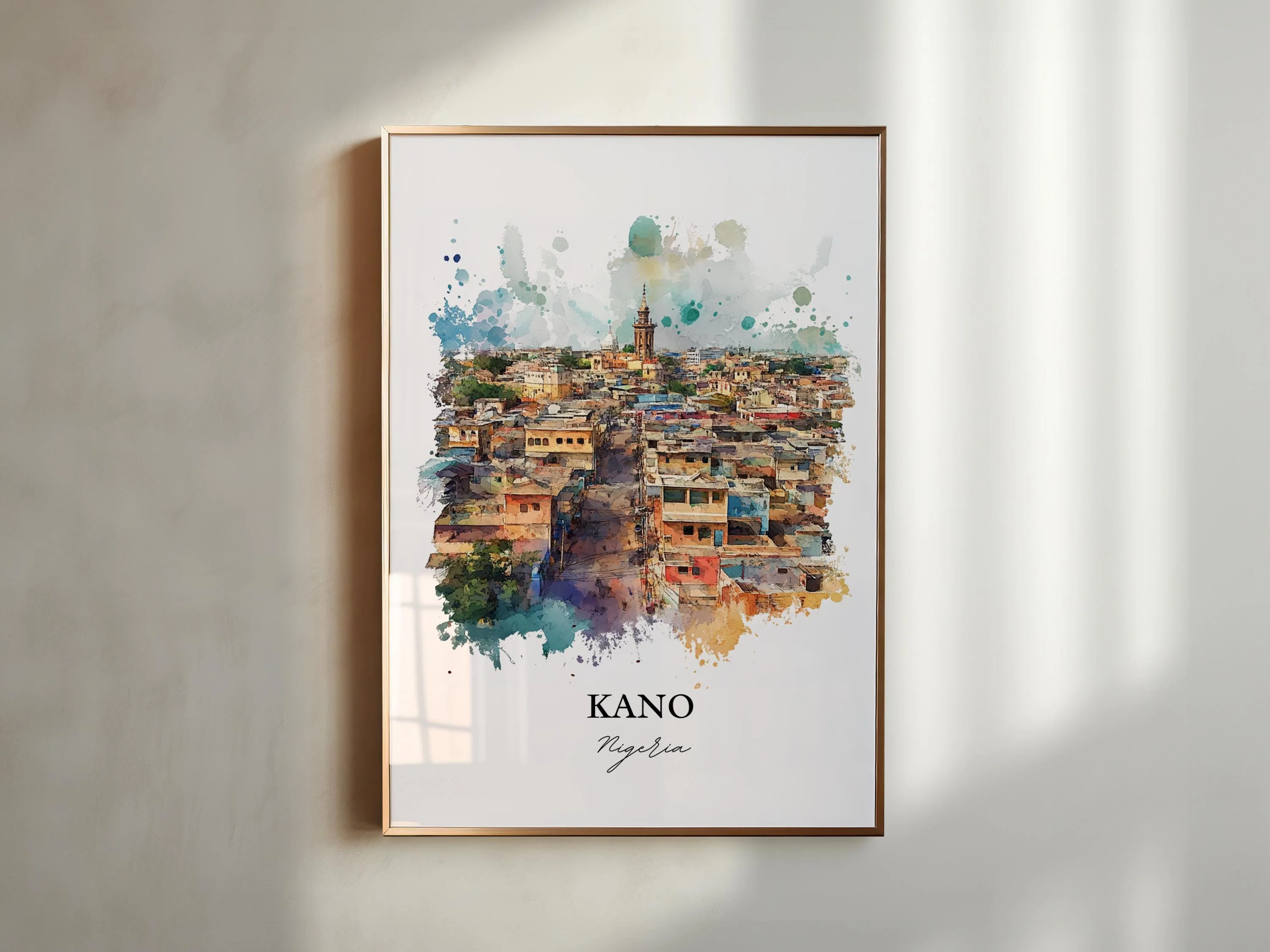 Kano, Nigeria – Watercolor Art Print