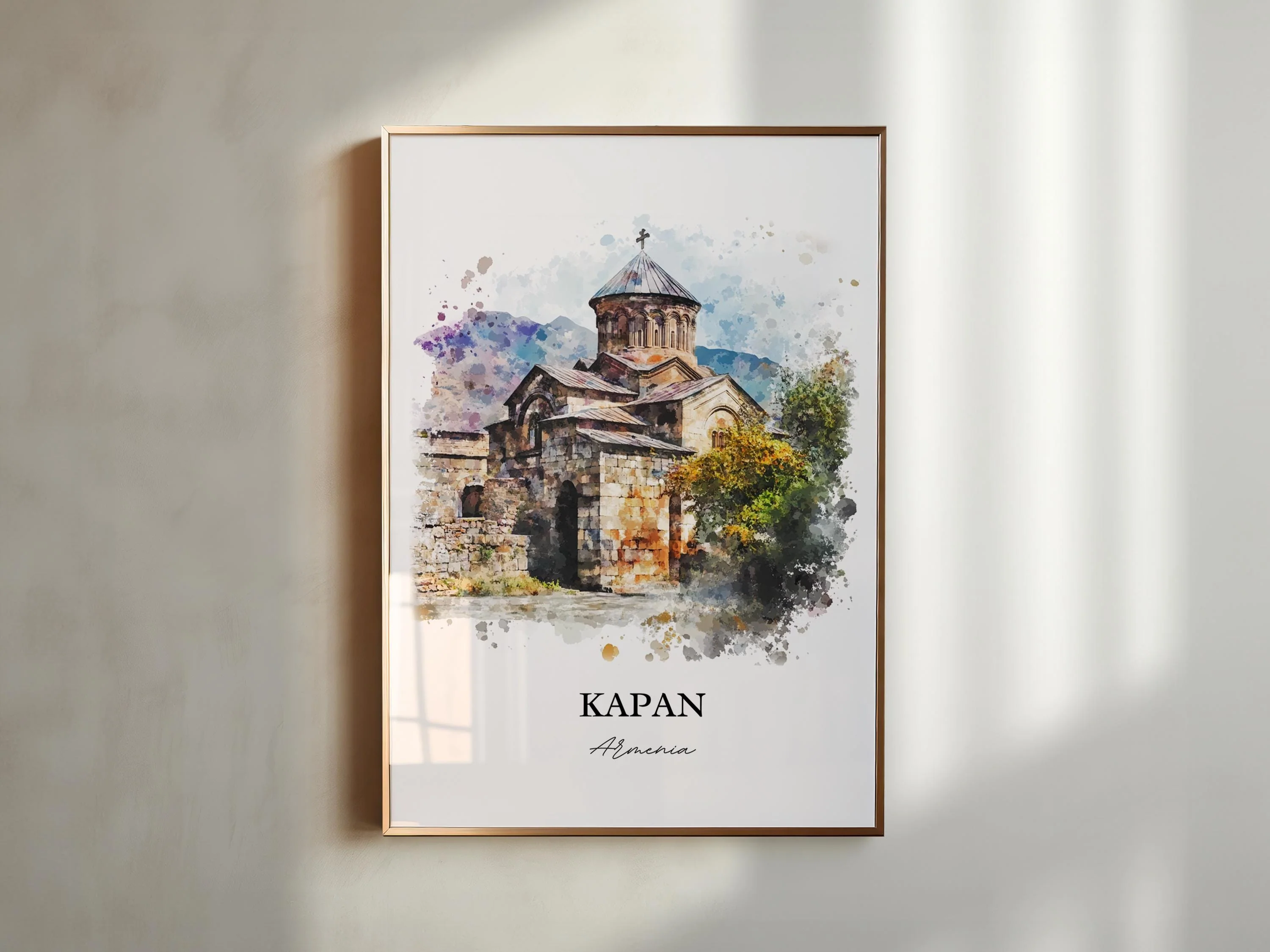 Kapan, Armenia – Watercolor Art Print - Image 3