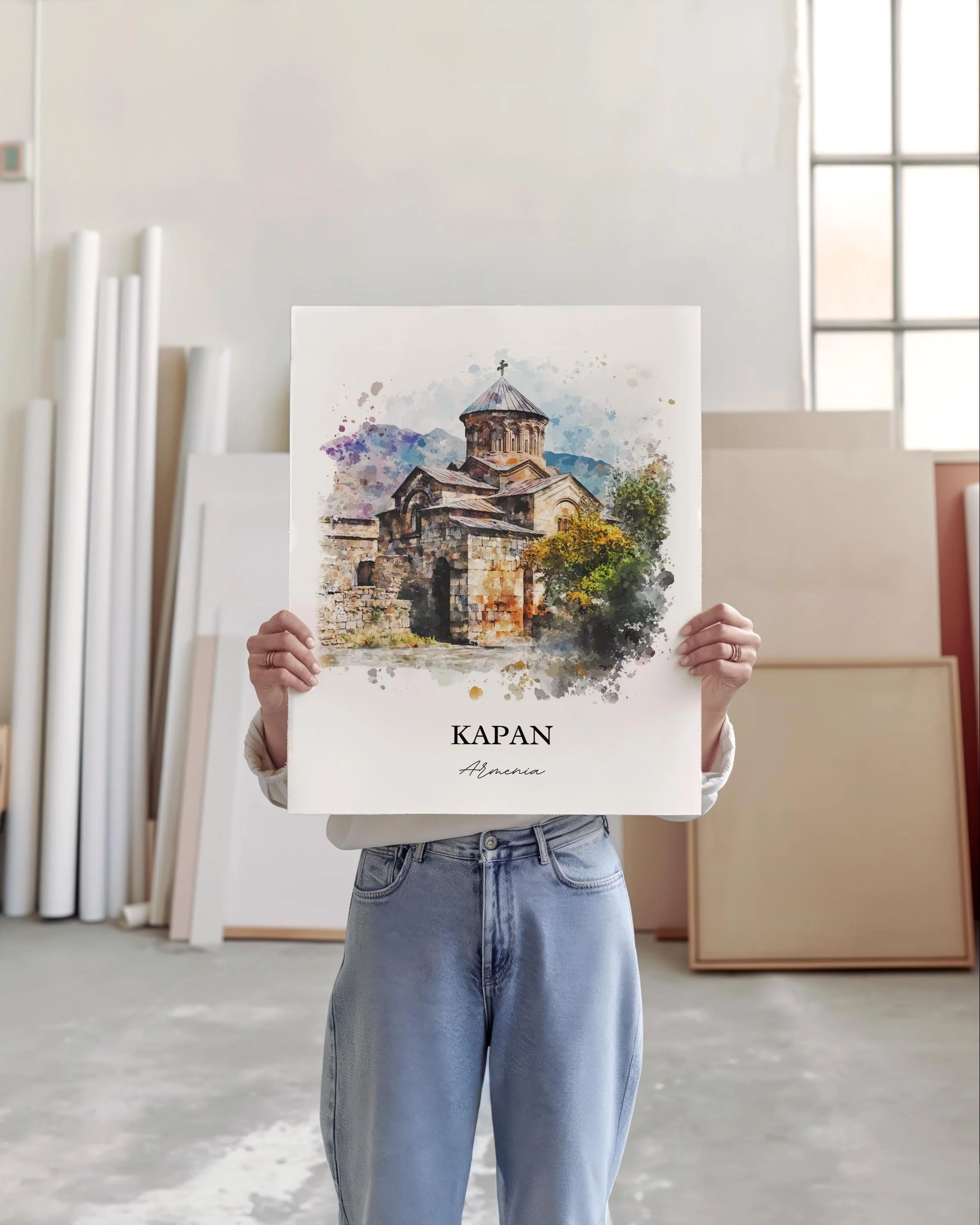 Kapan, Armenia – Watercolor Art Print - Image 4