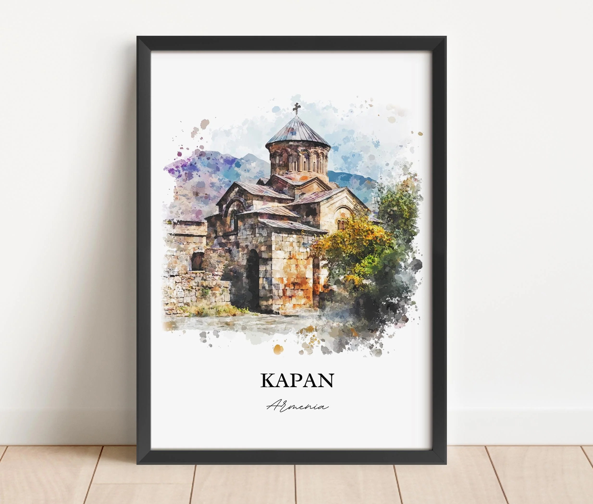 Kapan, Armenia – Watercolor Art Print - Image 6