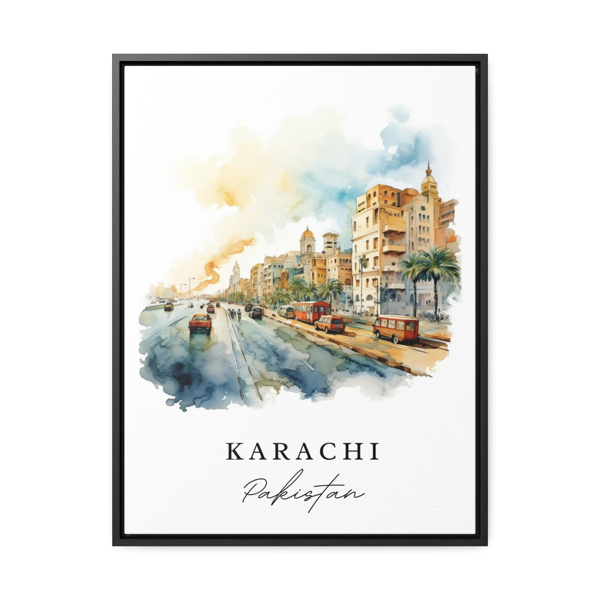 Karachi, Pakistan – Watercolor Art Print - Image 6