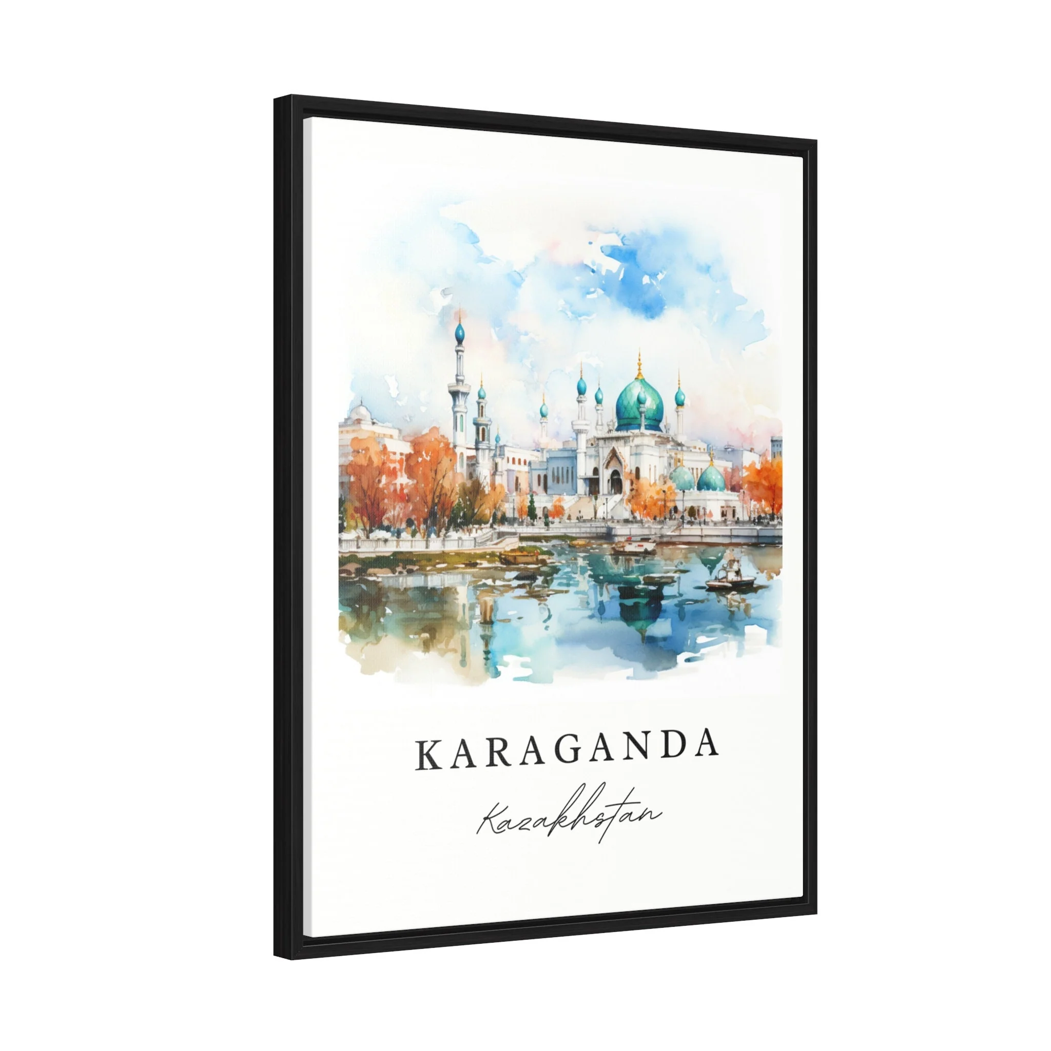 Karaganda, Kazakhstan – Watercolor Art Print - Image 7
