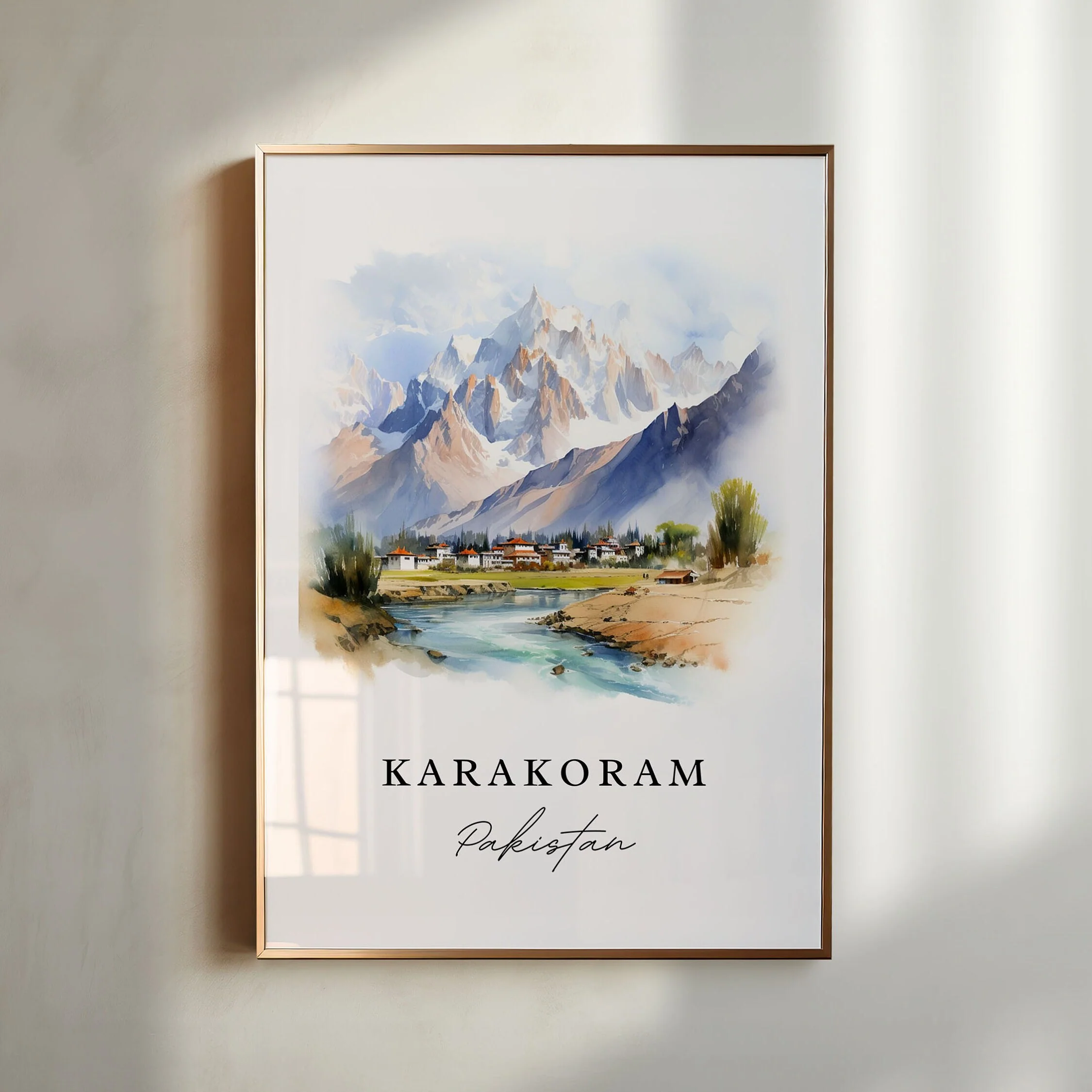 Karakoram, Pakistan – Watercolor Art Print