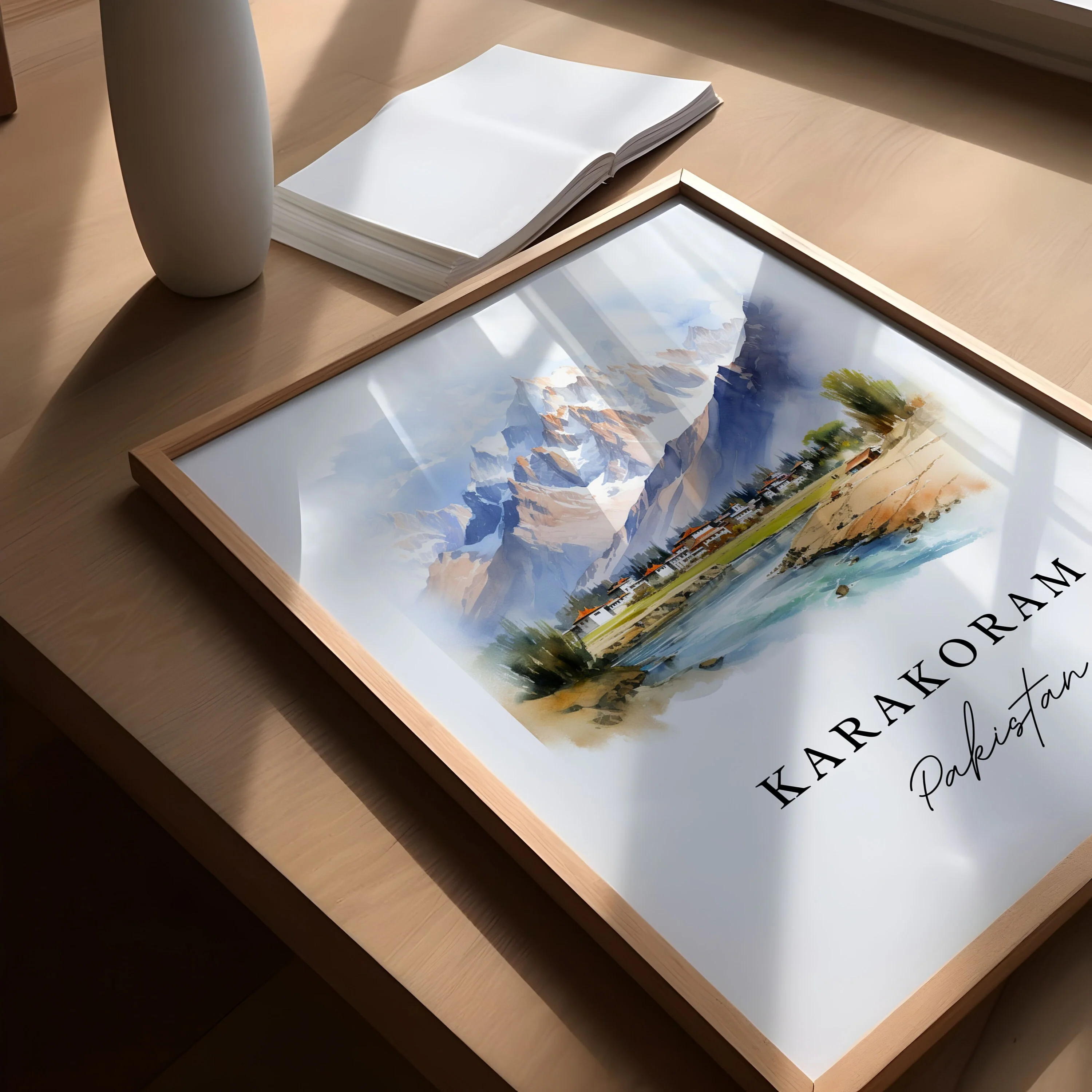 Karakoram, Pakistan – Watercolor Art Print - Image 3