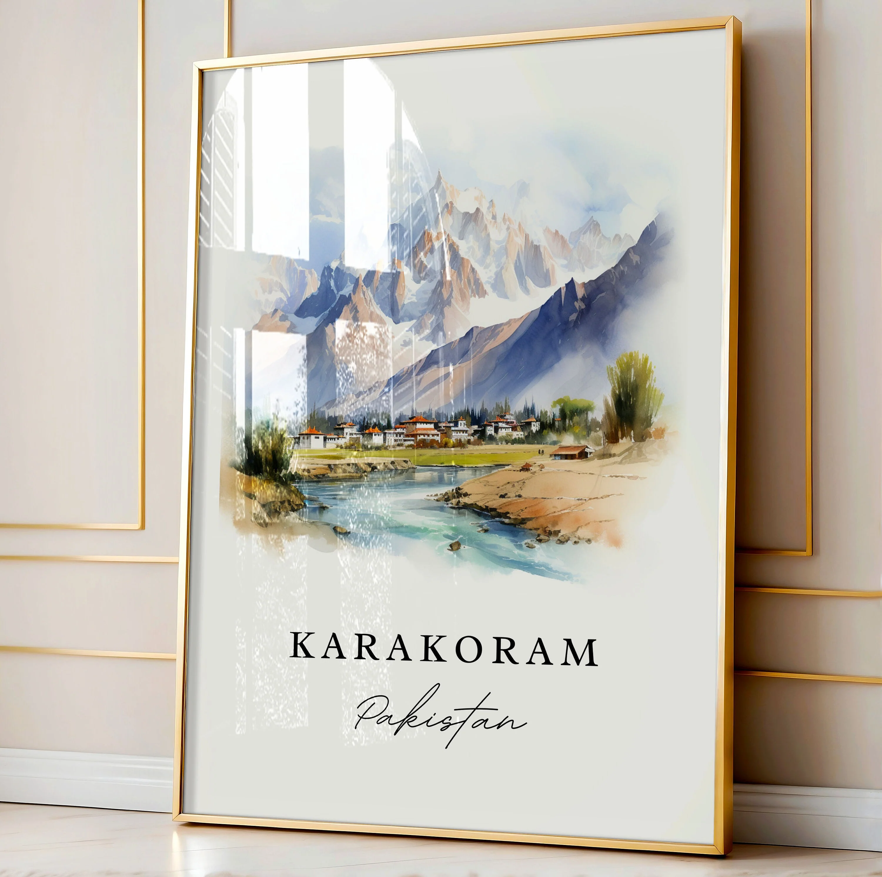 Karakoram, Pakistan – Watercolor Art Print - Image 4