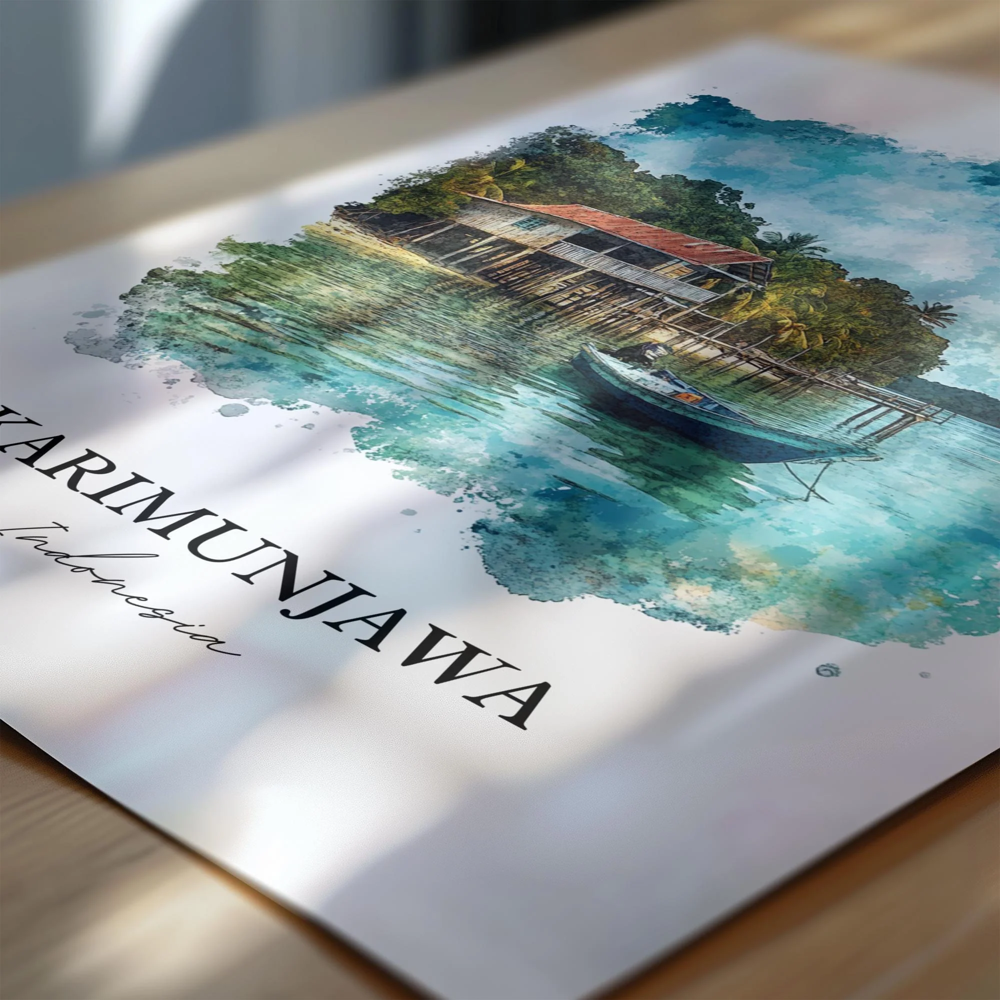 Karimunjawa, Indonesia – Watercolor Art Print - Image 2