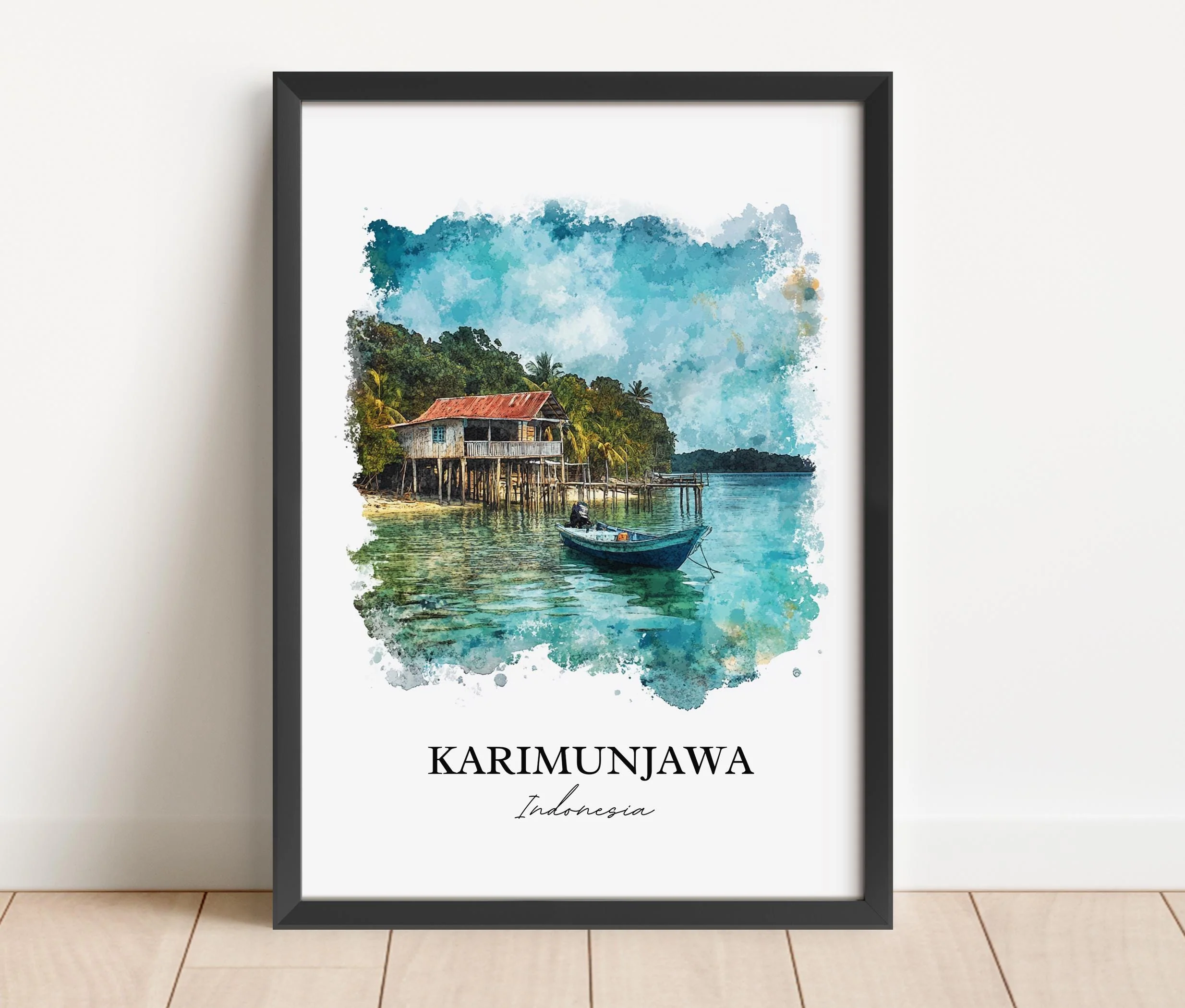 Karimunjawa, Indonesia – Watercolor Art Print - Image 6