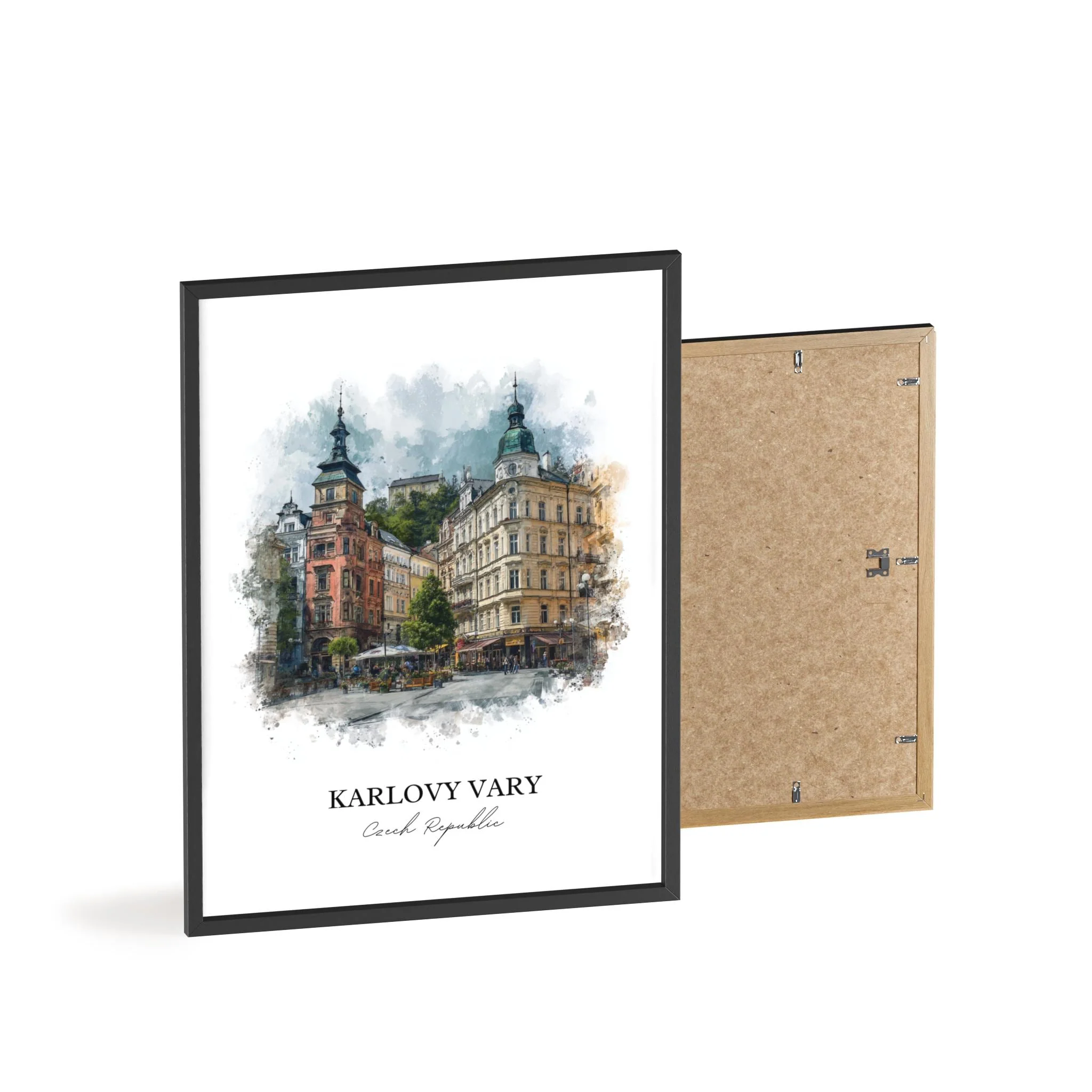 Karlovy Vary, Czech Republic – Watercolor Art Print - Image 10