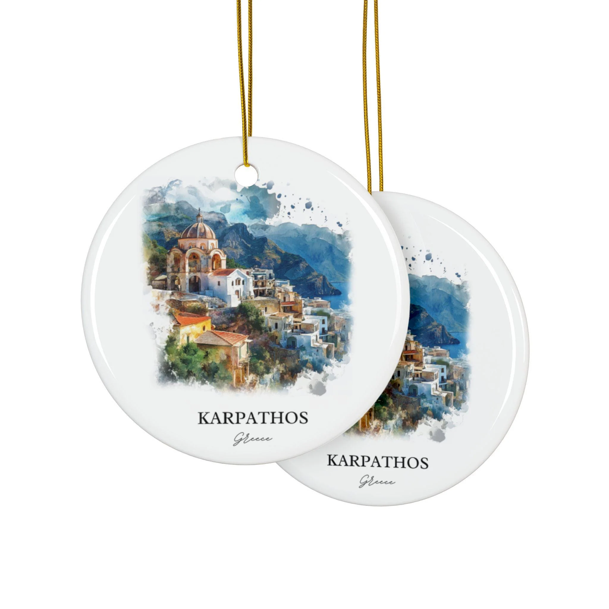 Karpathos Greece Ornament: Unique Karpathos Souvenir, Karpathos Xmas Decor, and Authentic Karpathos Greece Gift - Image 2