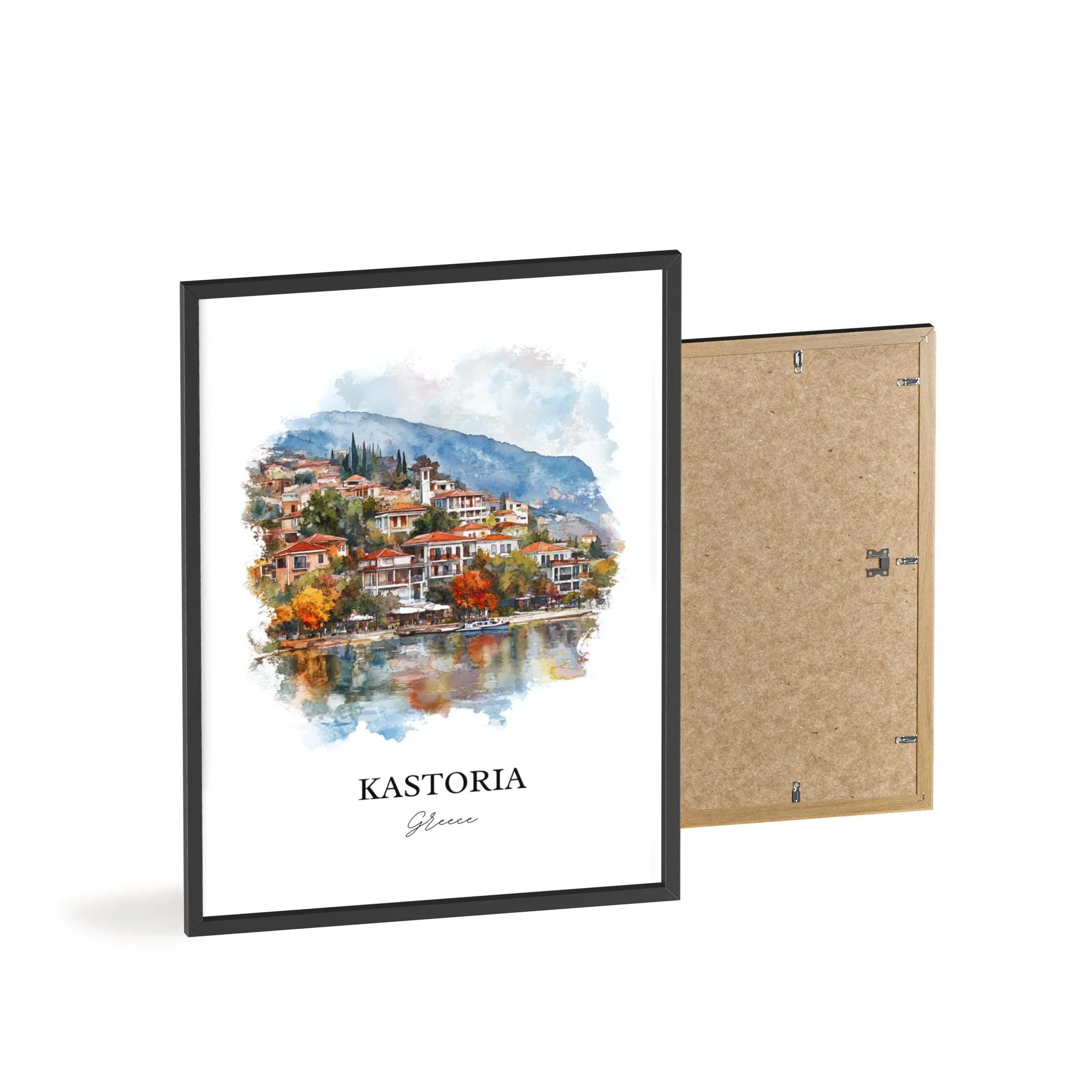 Kastoria, Greece – Watercolor Art Print - Image 8