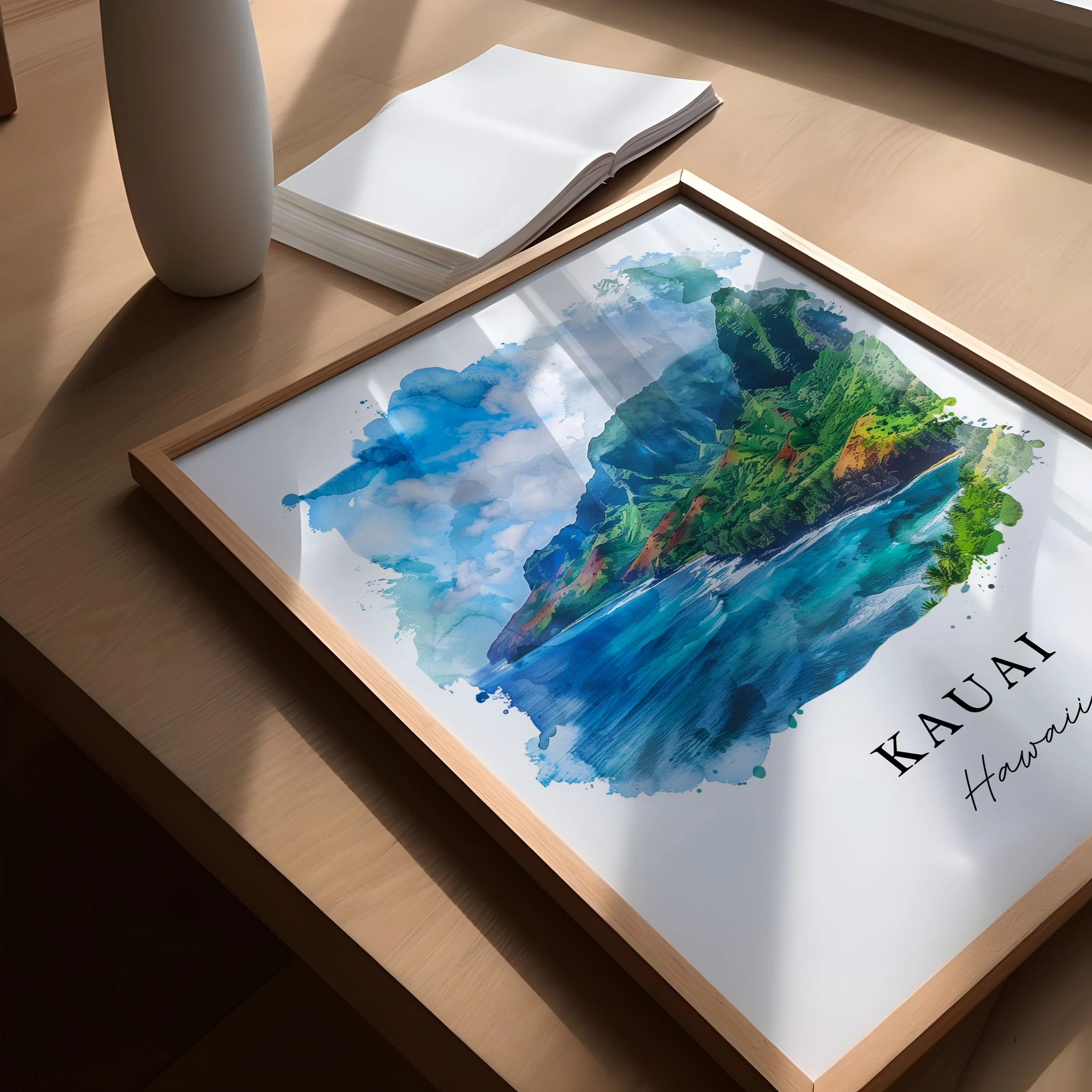 Kauai, Hawaii Watercolor Art Print - Image 2