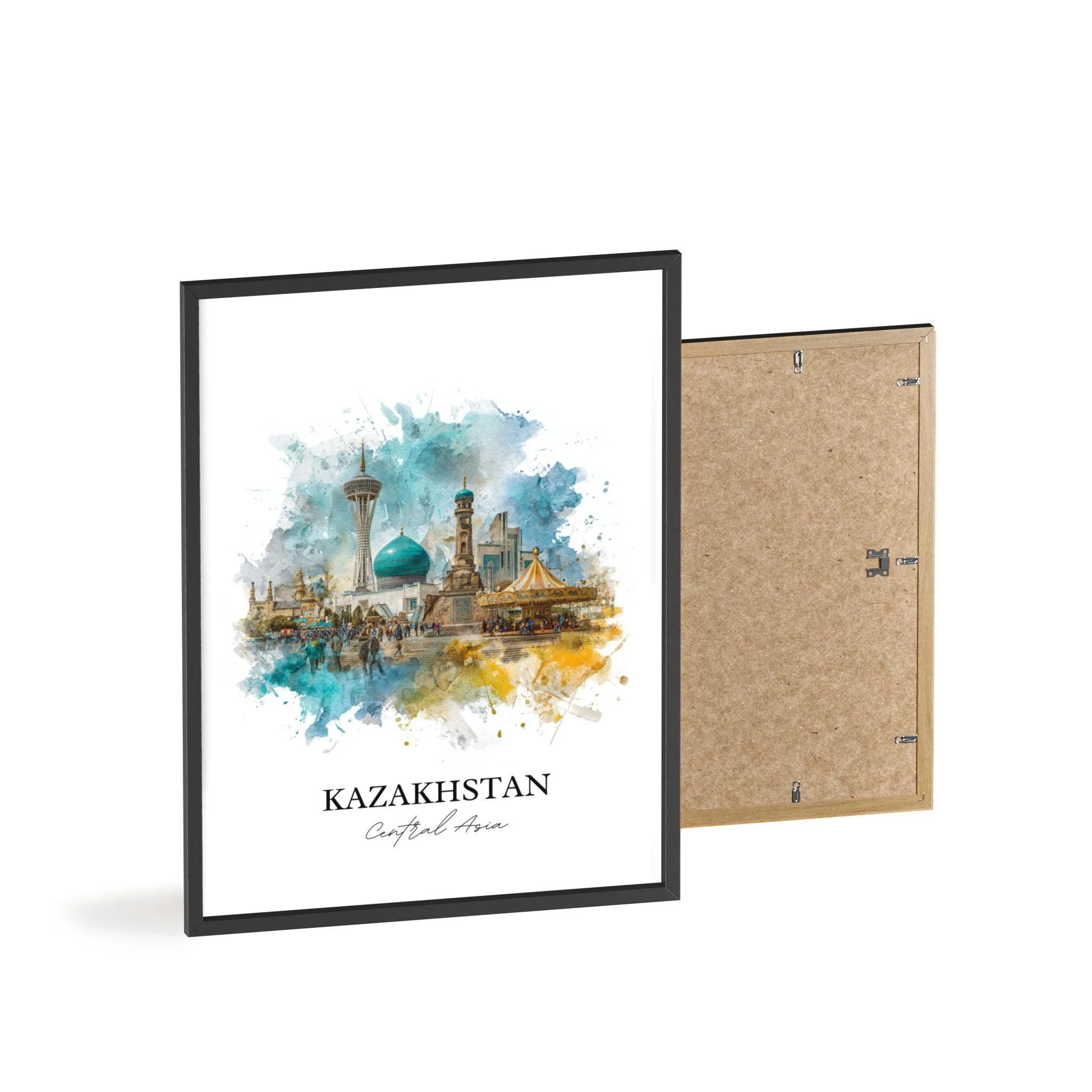 Kazakhstan, Kazakhstan – Watercolor Art Print - Image 8