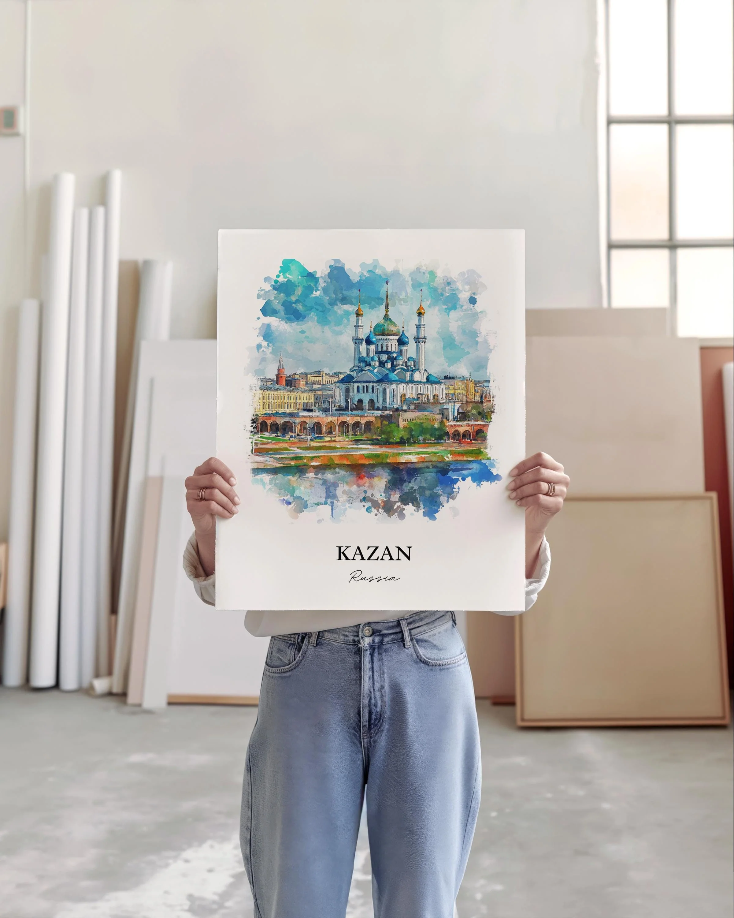 Kazan, Russia – Watercolor Art Print - Image 6