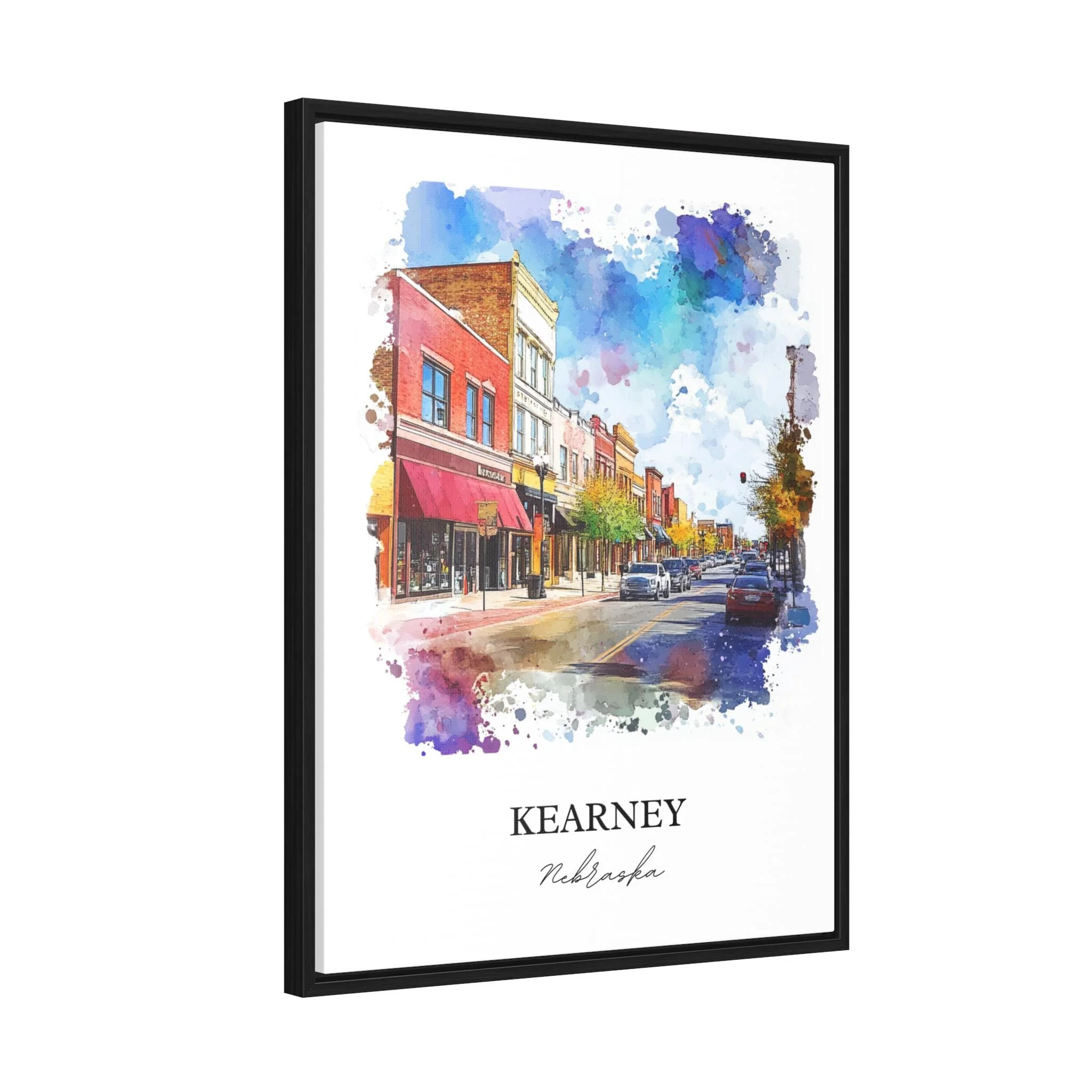 Kearney, Nebraska, USA – Watercolor Art Print - Image 8