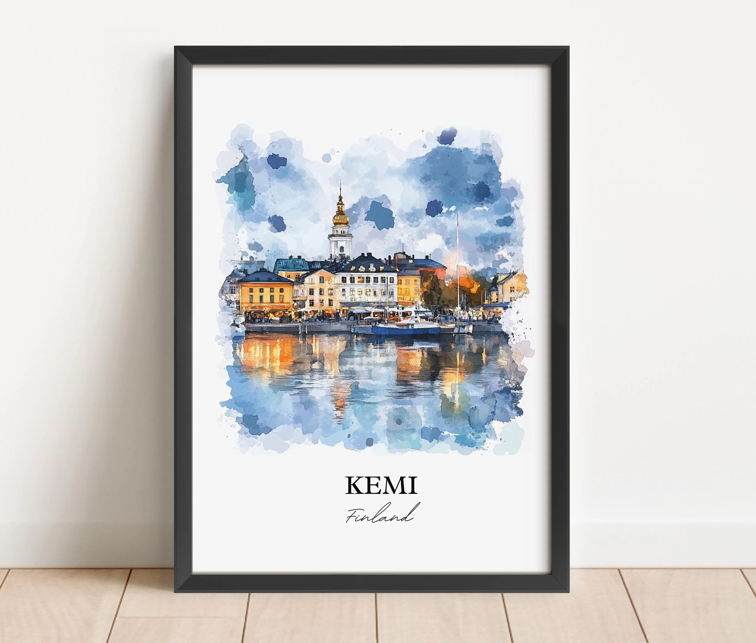 Kemi, Finland – Watercolor Art Print - Image 6