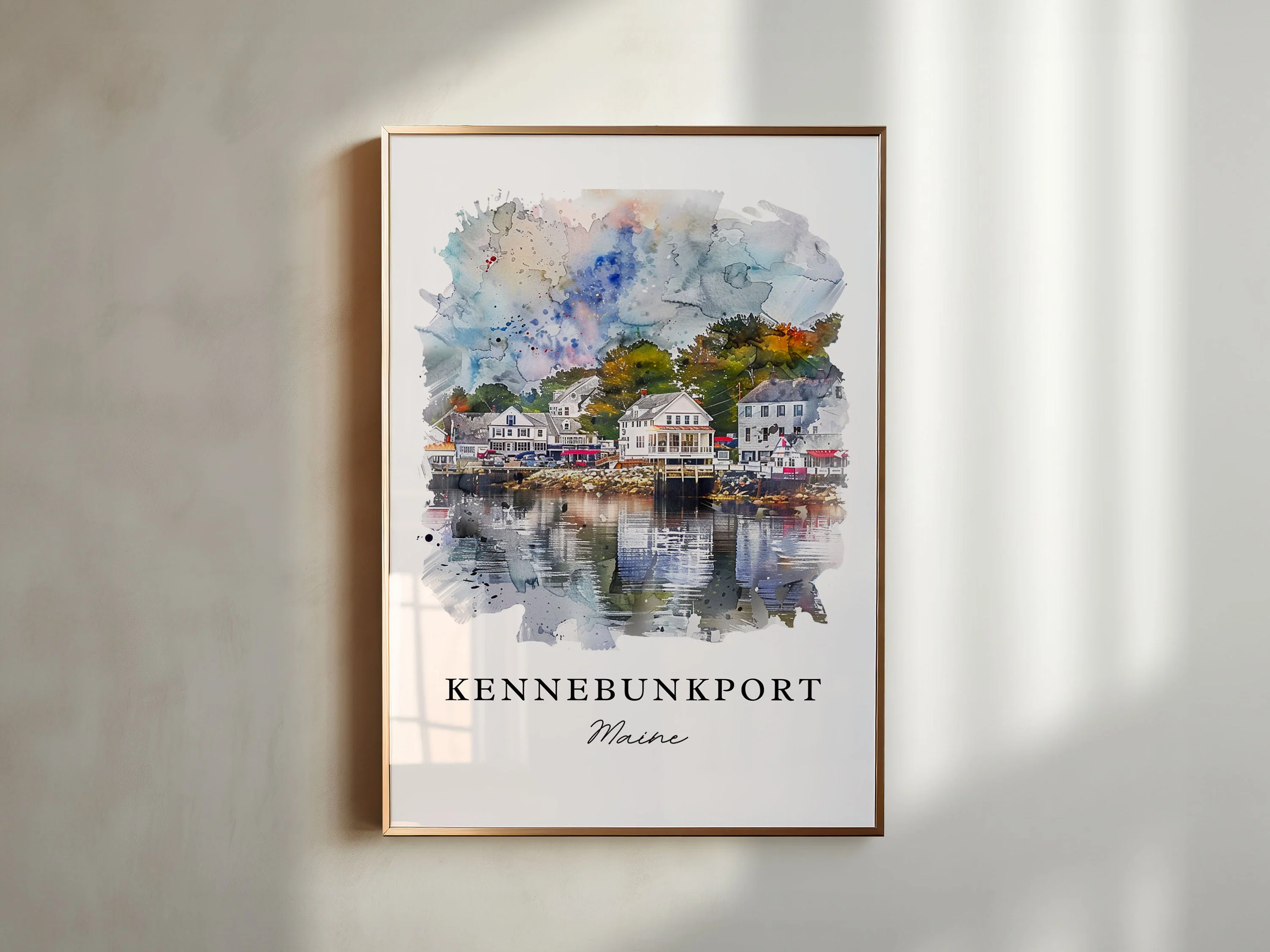Kennebunkport, Maine, ME – Watercolor Art Print