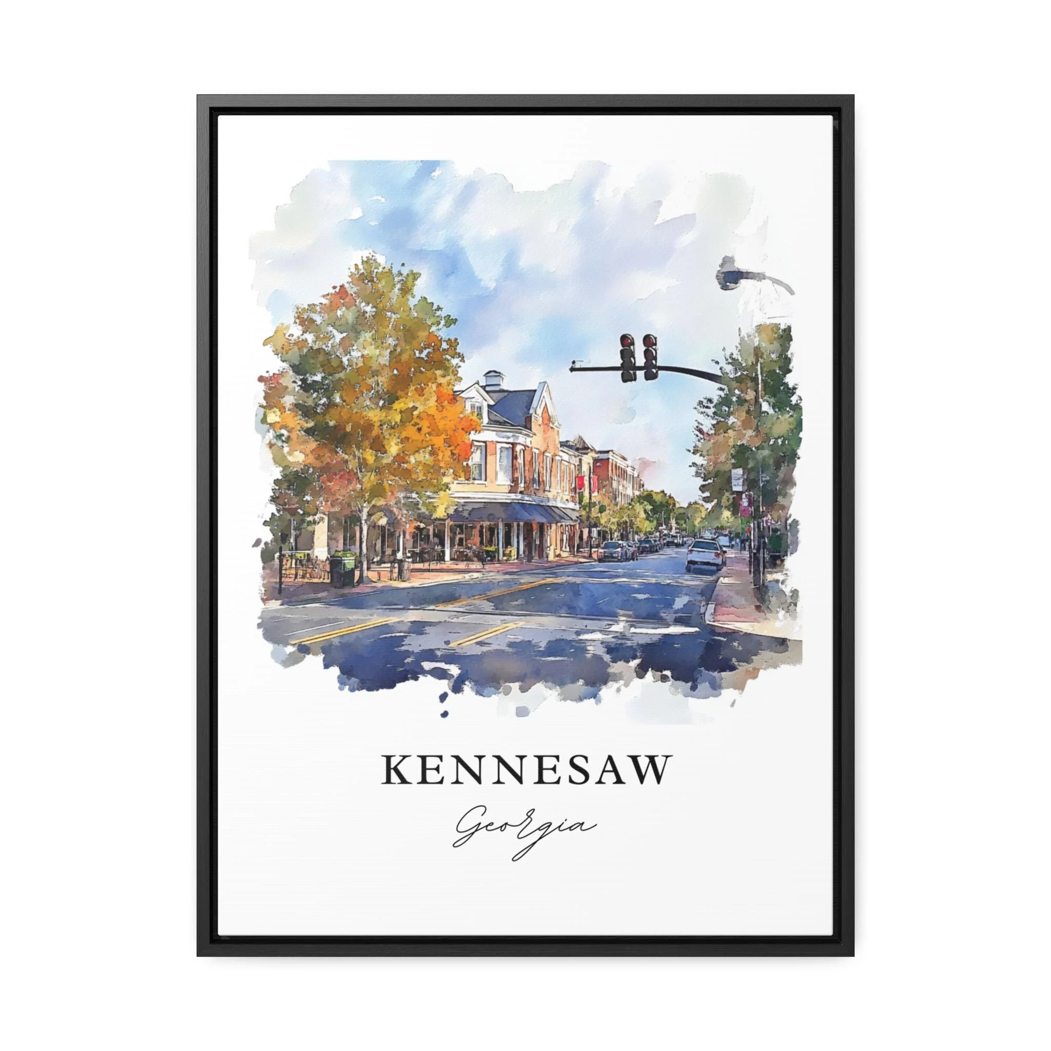 Kennesaw, Georgia, USA – Watercolor Art Print - Image 6