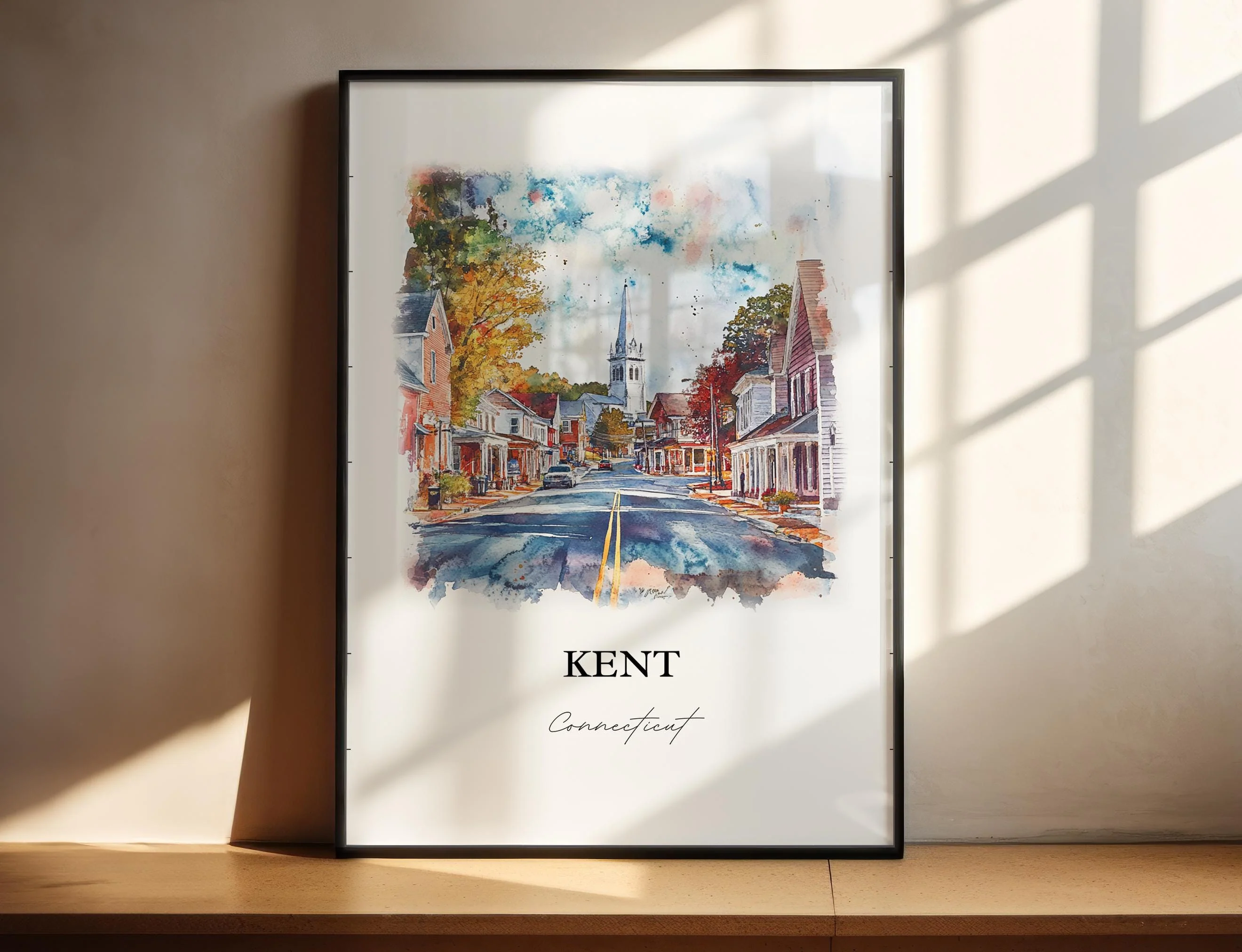 Kent, Connecticut Watercolor Art Print - Image 5