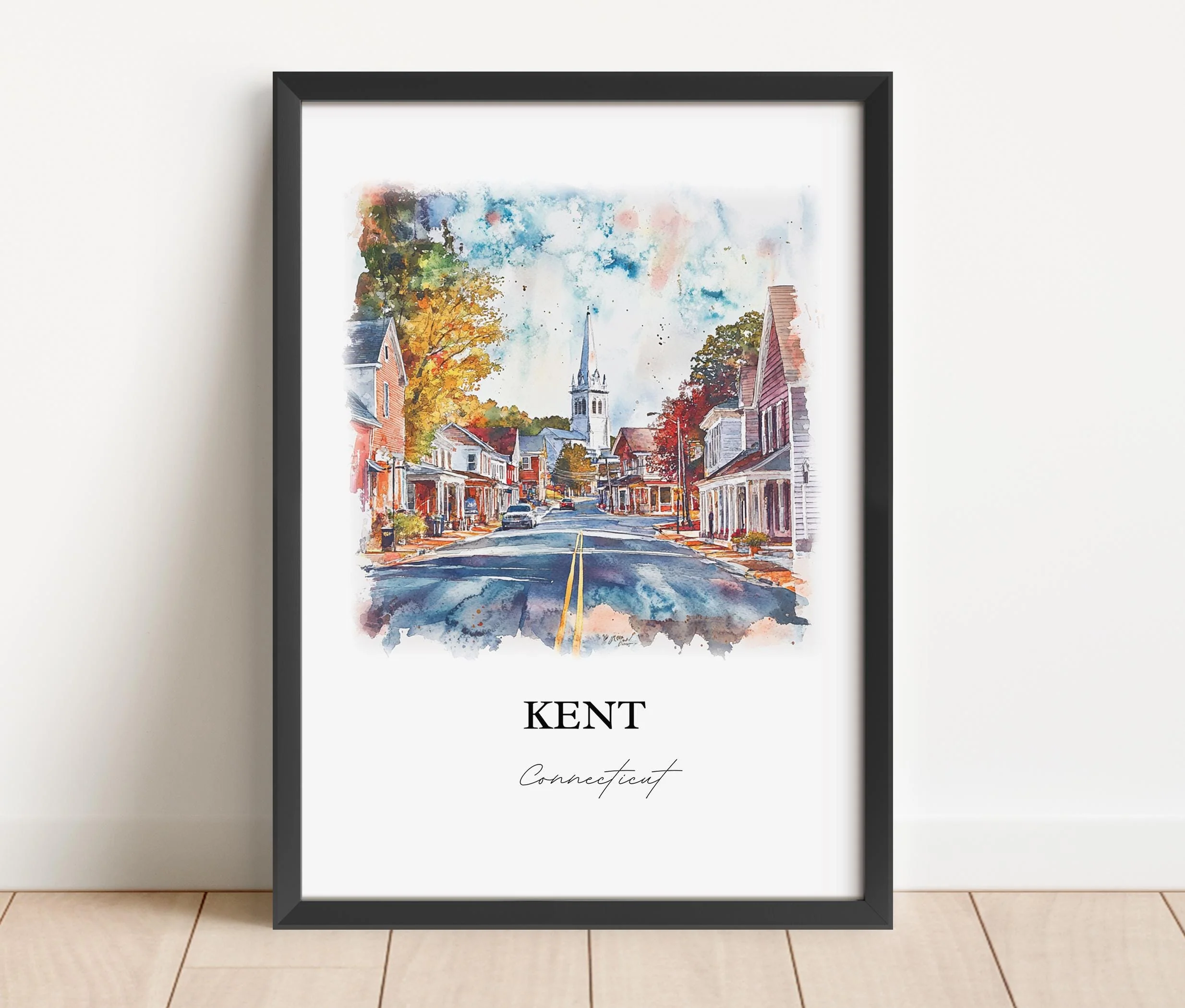 Kent, Connecticut Watercolor Art Print - Image 6