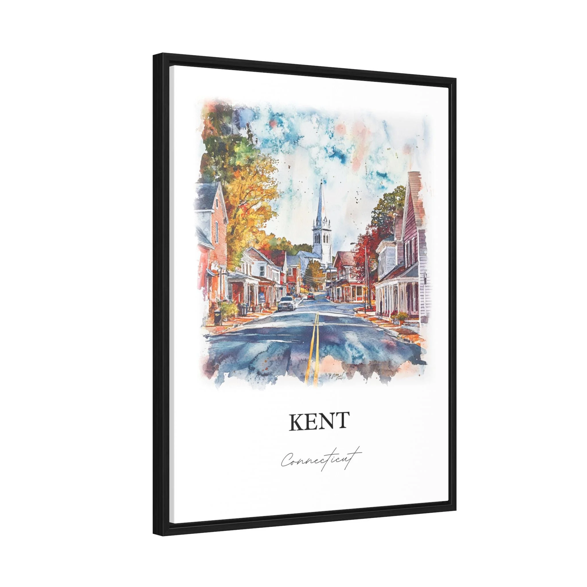Kent, Connecticut Watercolor Art Print - Image 8