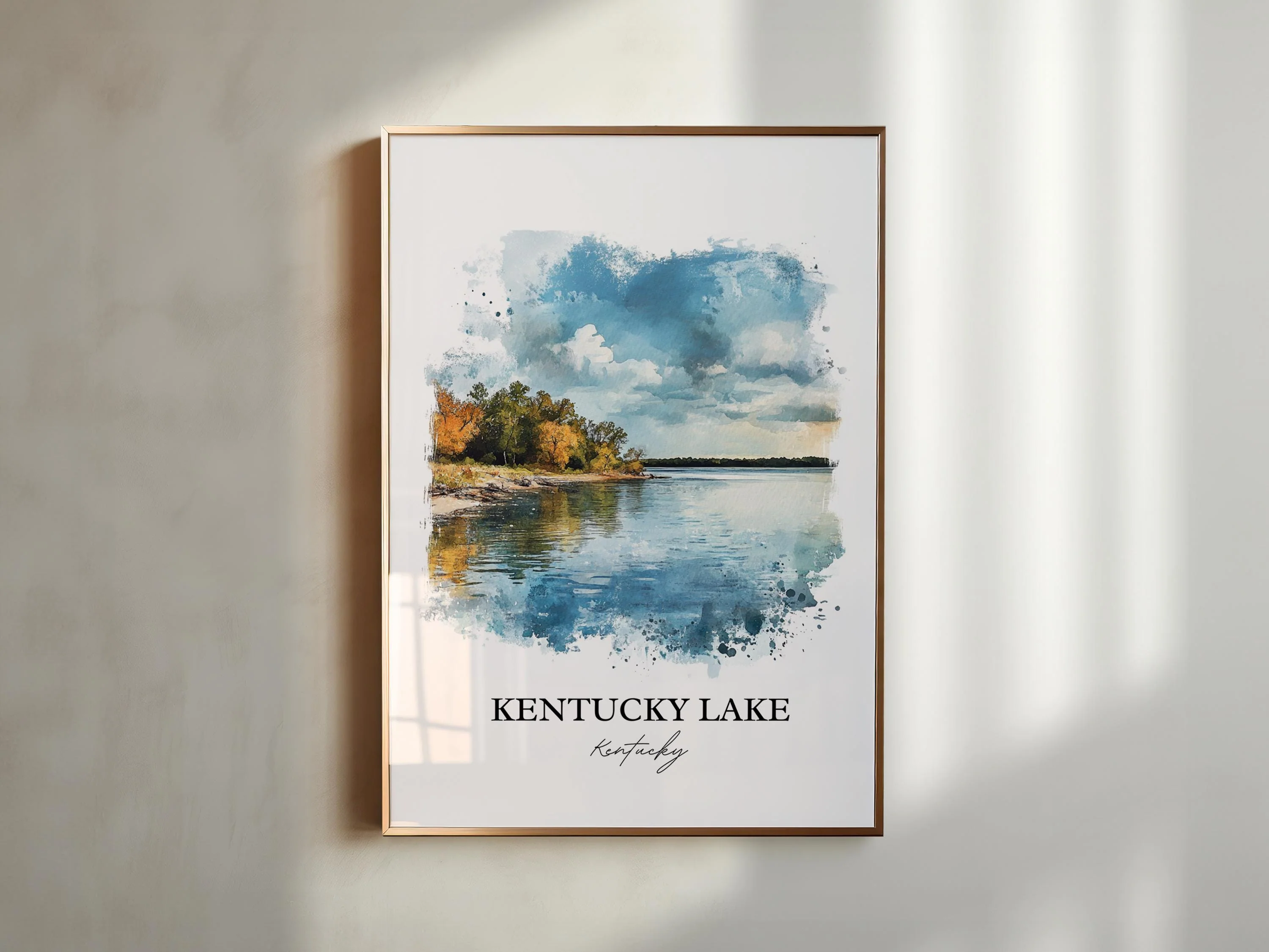 Kentucky Lake, USA – Watercolor Art Print - Image 3