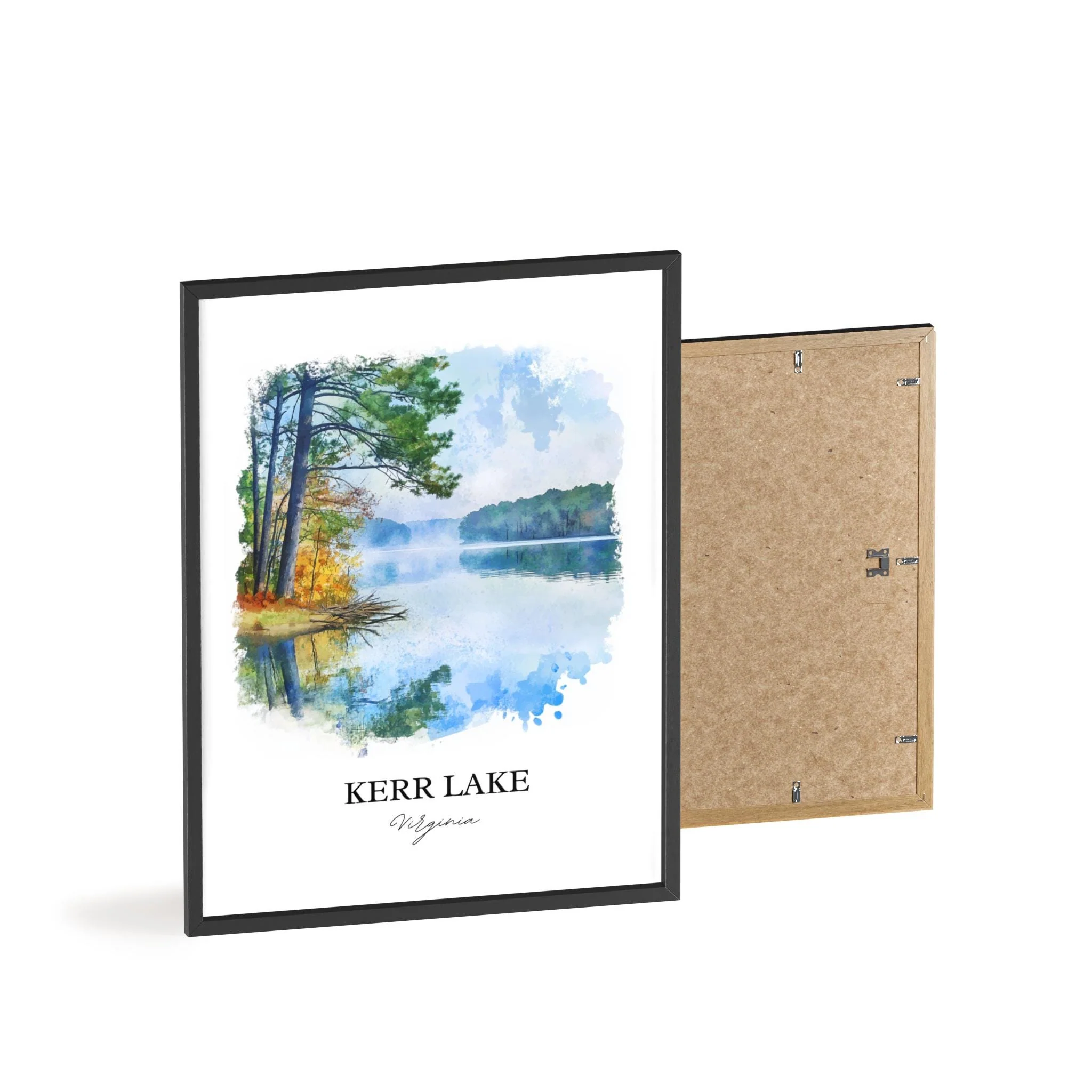 Kerr Lake, USA – Watercolor Art Print - Image 8