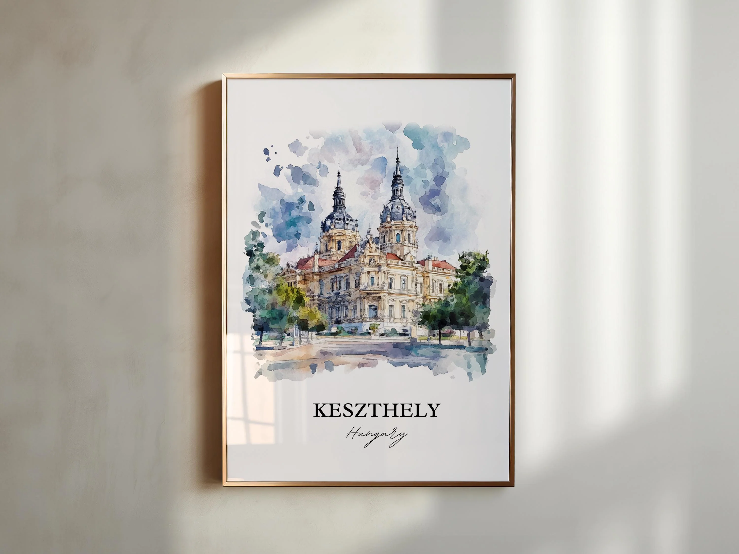 Keszthely, Hungary – Watercolor Art Print - Image 4