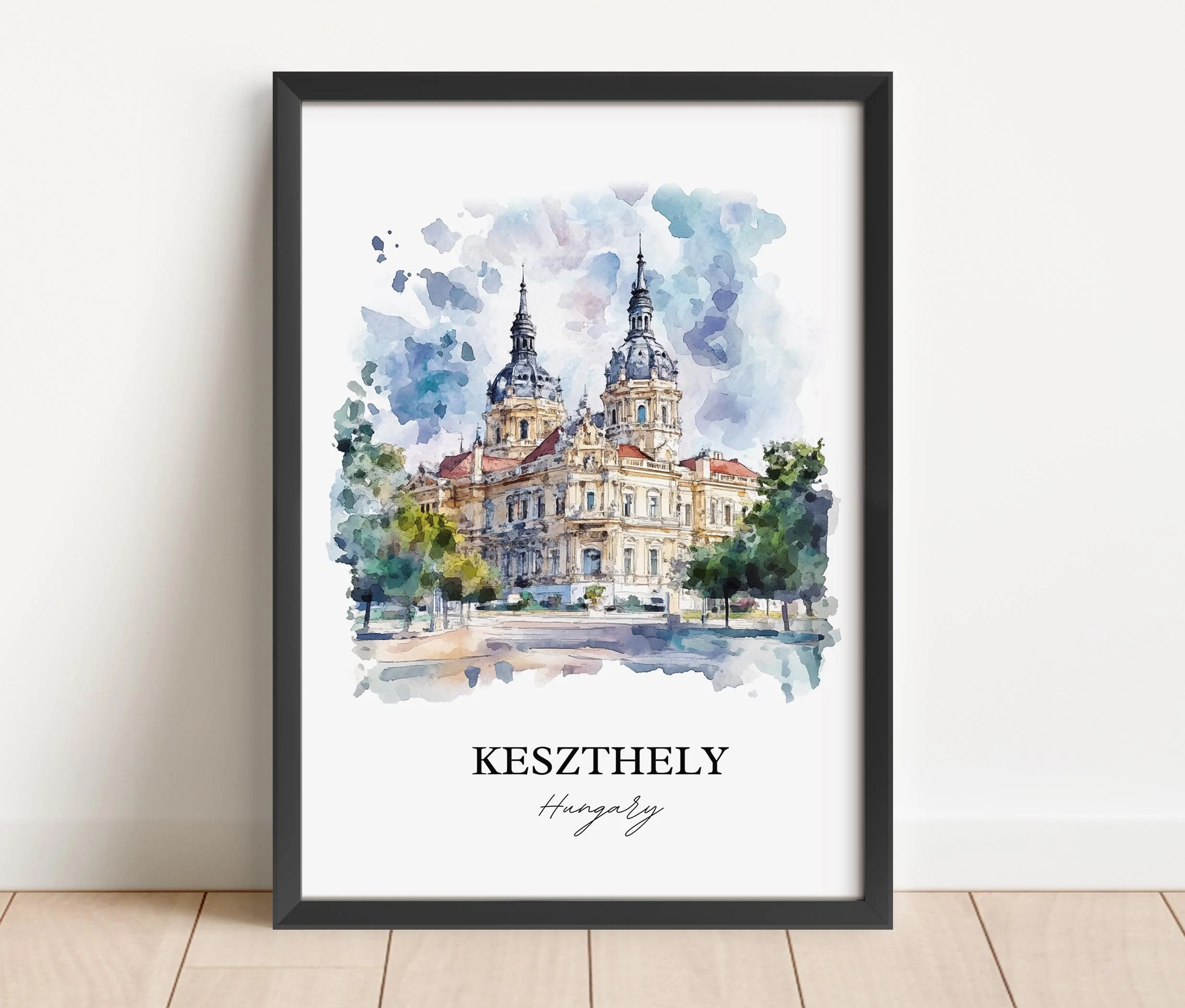 Keszthely, Hungary – Watercolor Art Print - Image 5