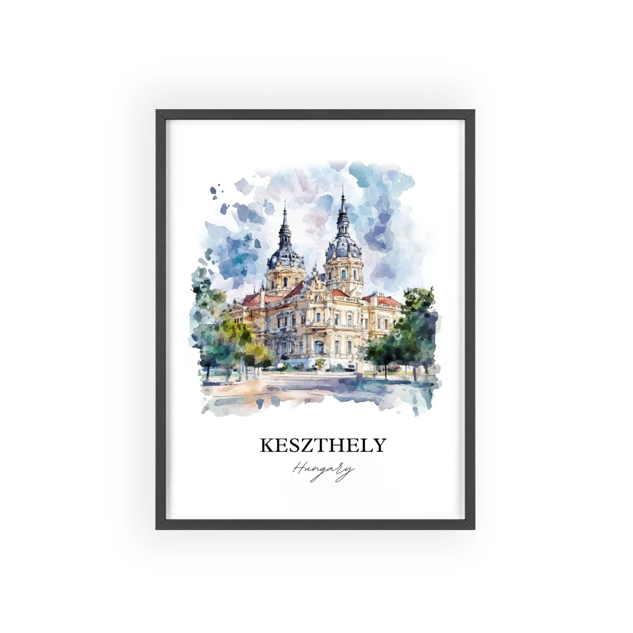 Keszthely, Hungary – Watercolor Art Print - Image 7