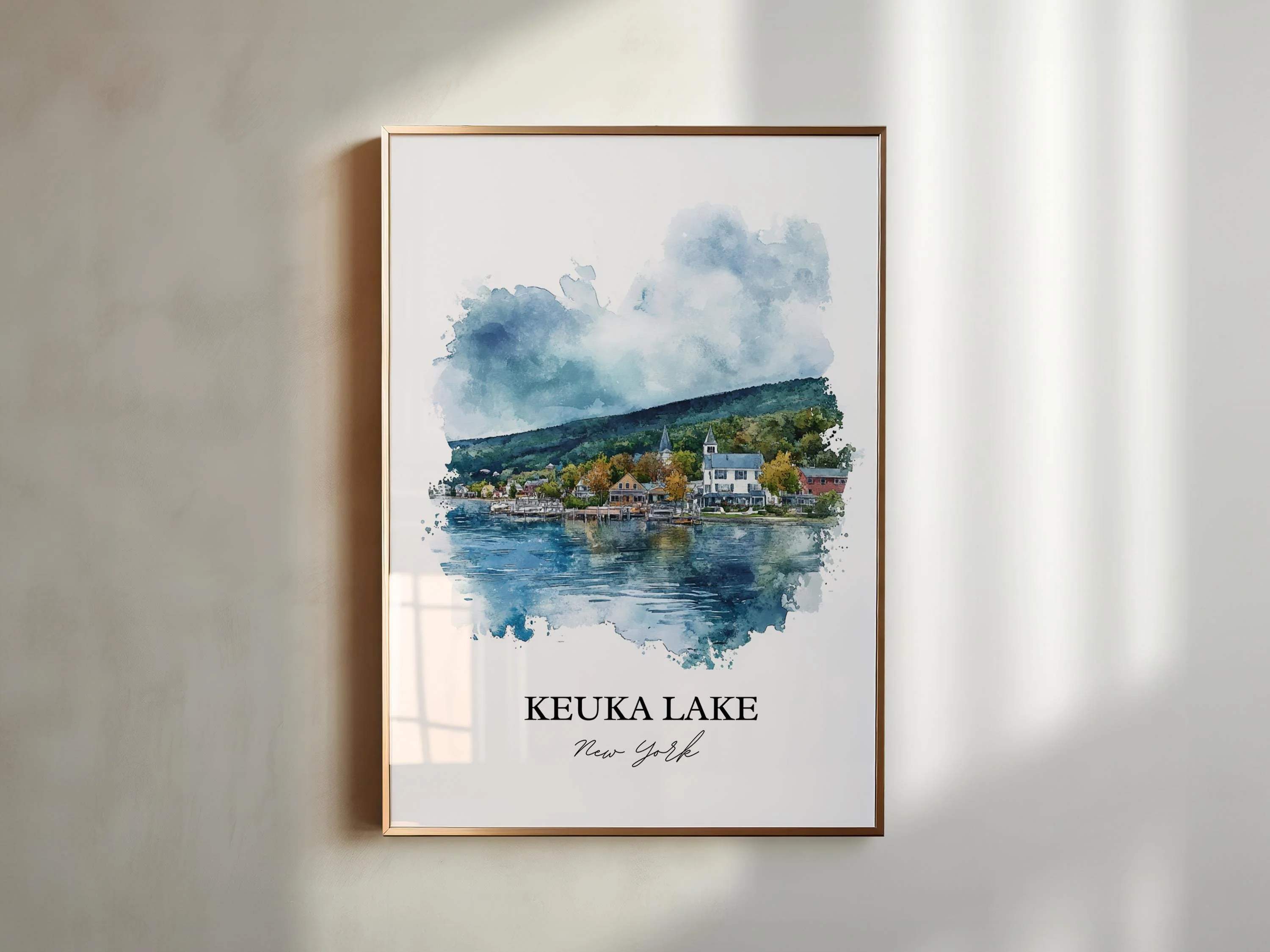 Keuka Lake, USA – Watercolor Art Print - Image 3
