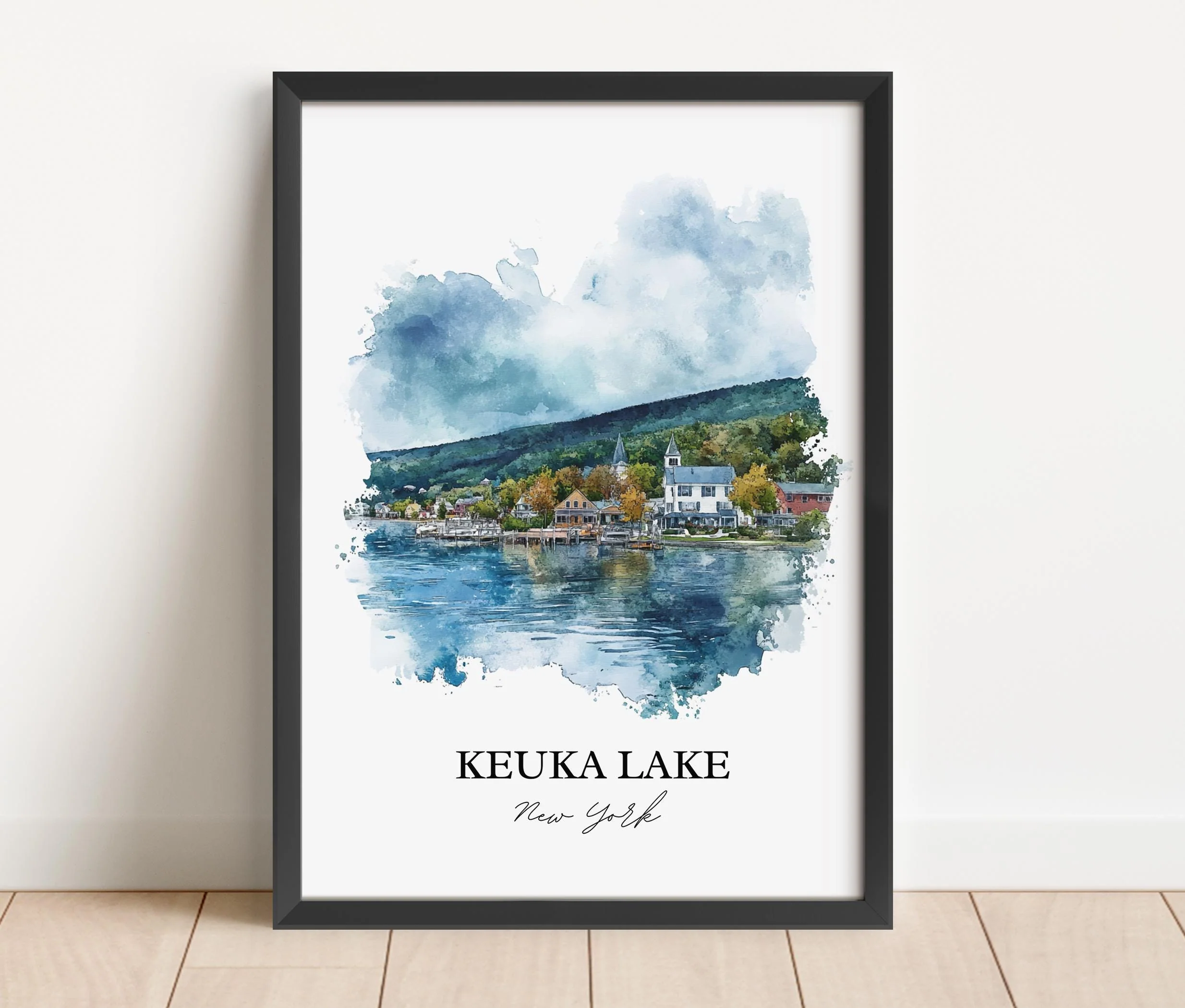 Keuka Lake, USA – Watercolor Art Print - Image 6