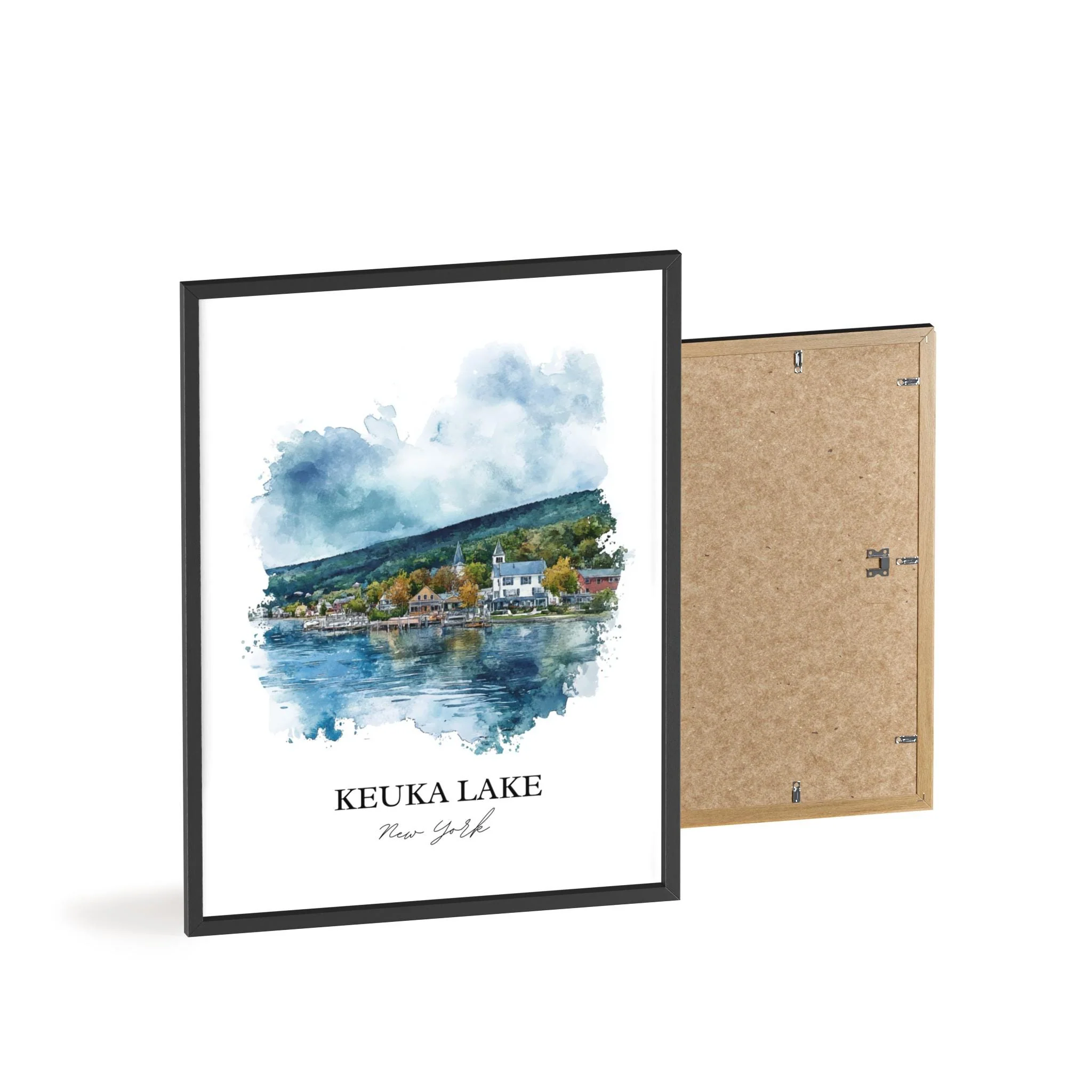 Keuka Lake, USA – Watercolor Art Print - Image 8