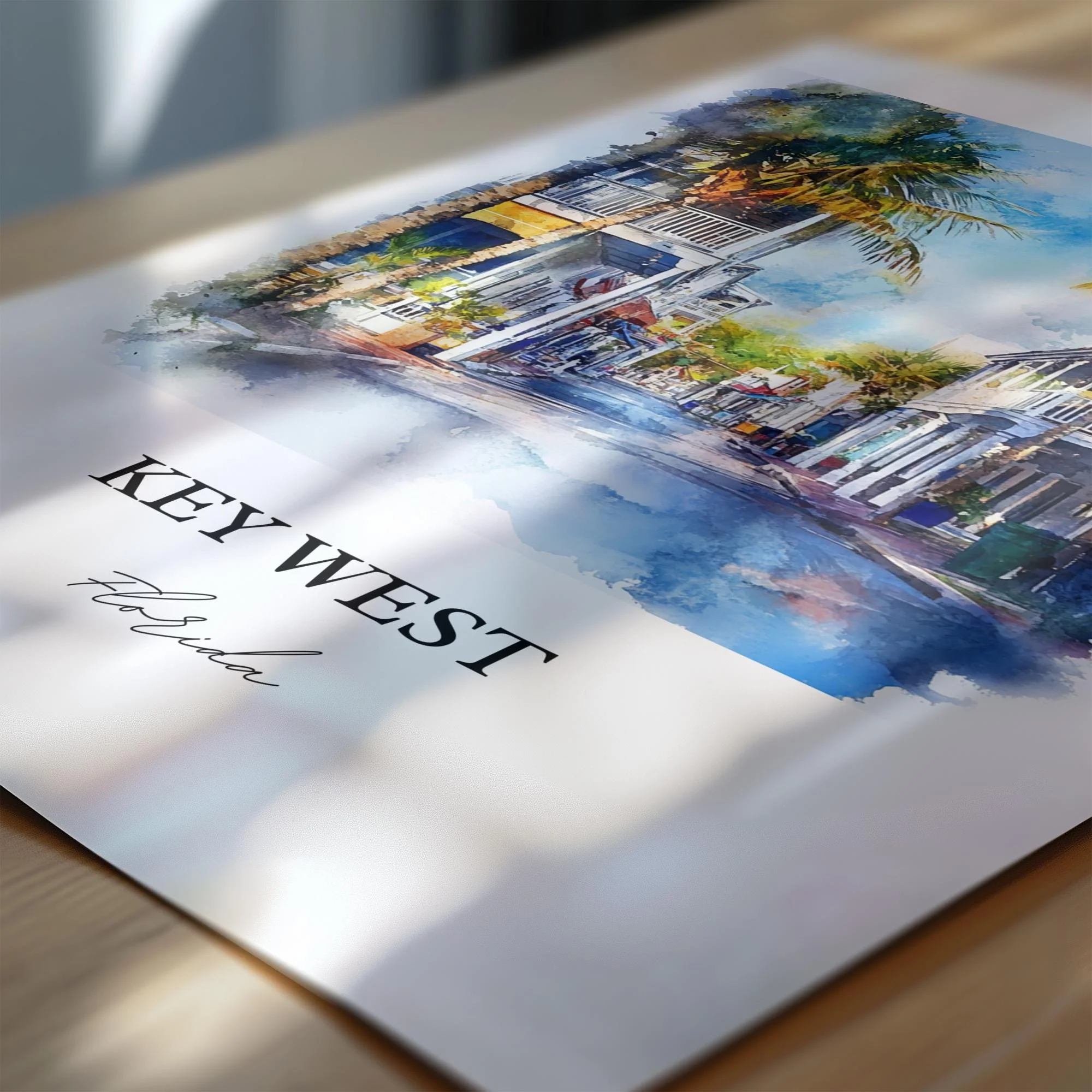 Key West, USA – Watercolor Art Print - Image 2