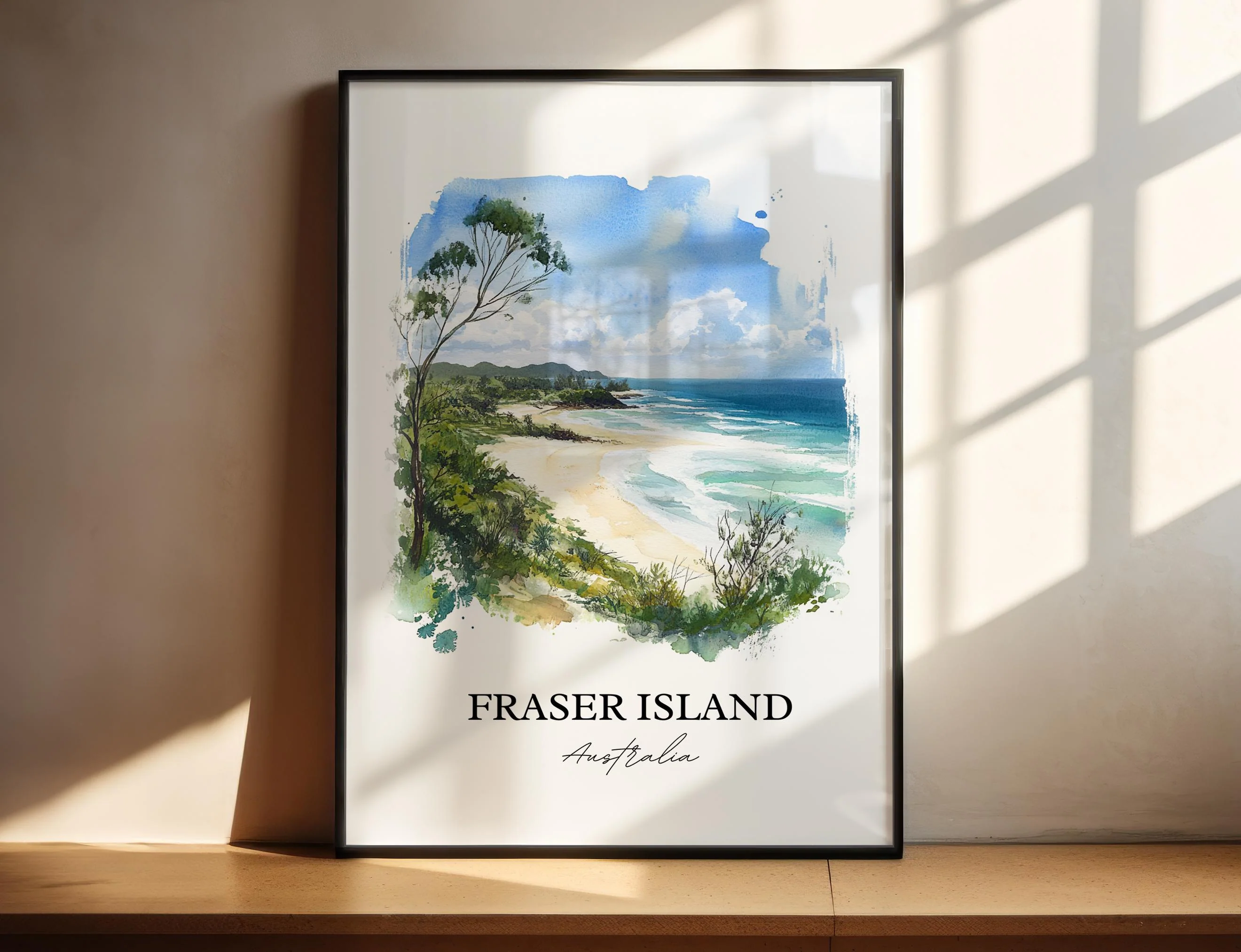 K'gari, Australia – Watercolor Art Print