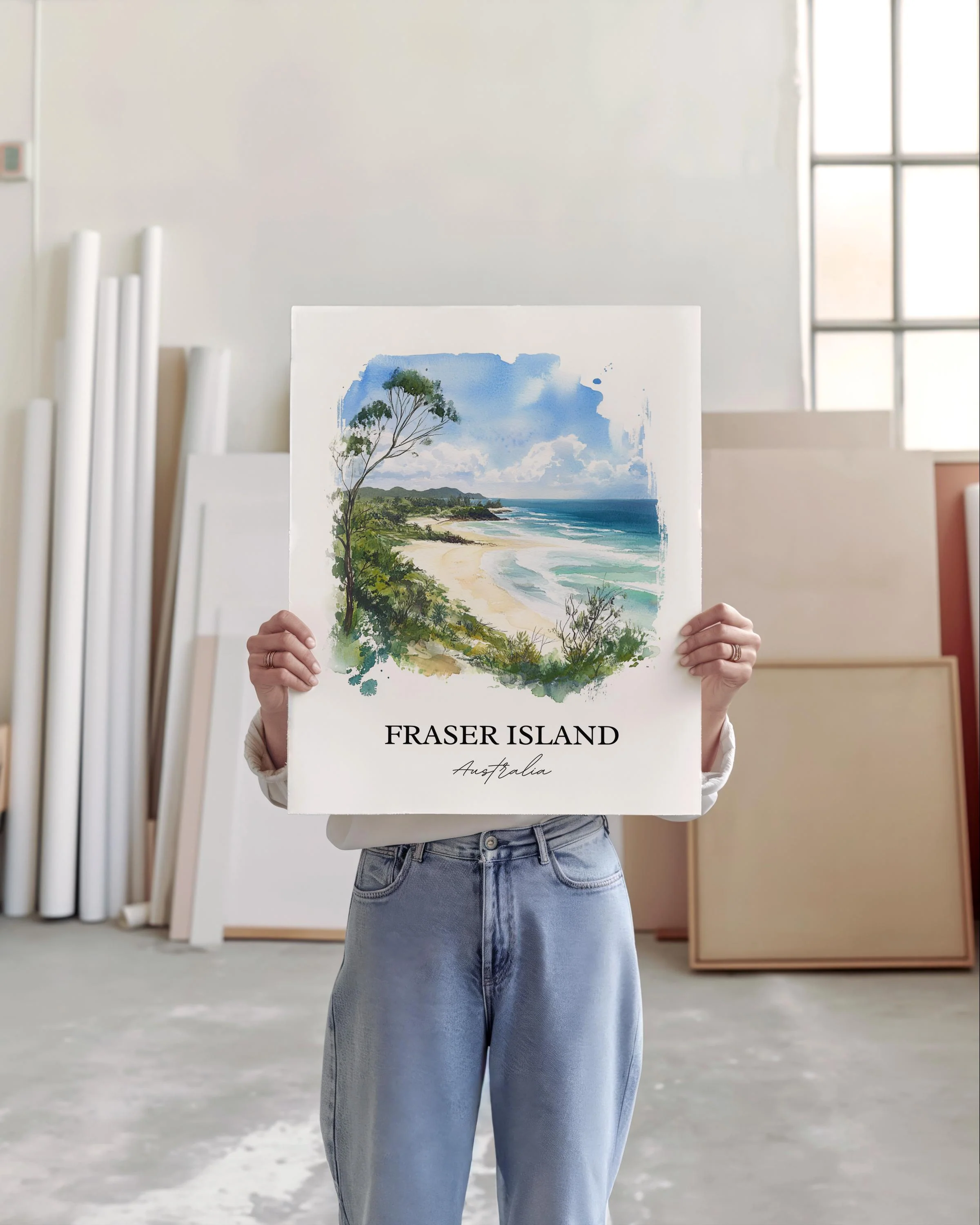 K'gari, Australia – Watercolor Art Print - Image 3