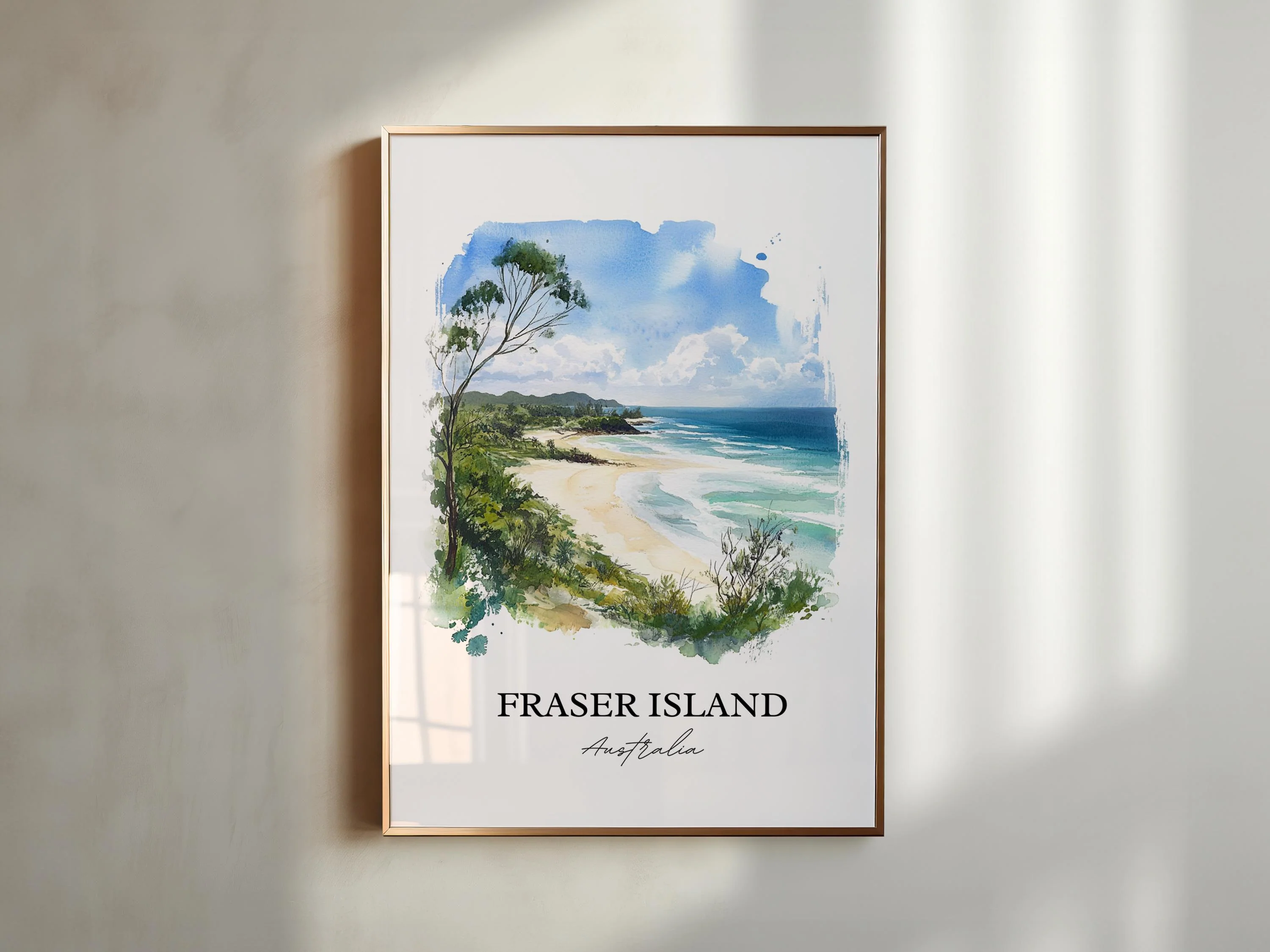 K'gari, Australia – Watercolor Art Print - Image 4