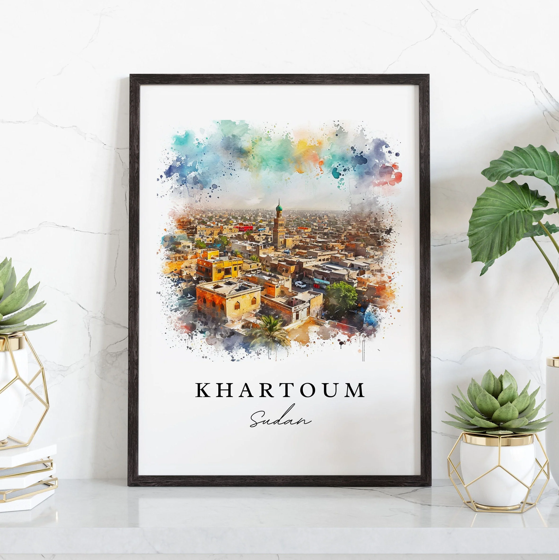 Khartoum, Sudan – Watercolor Art Print - Image 5