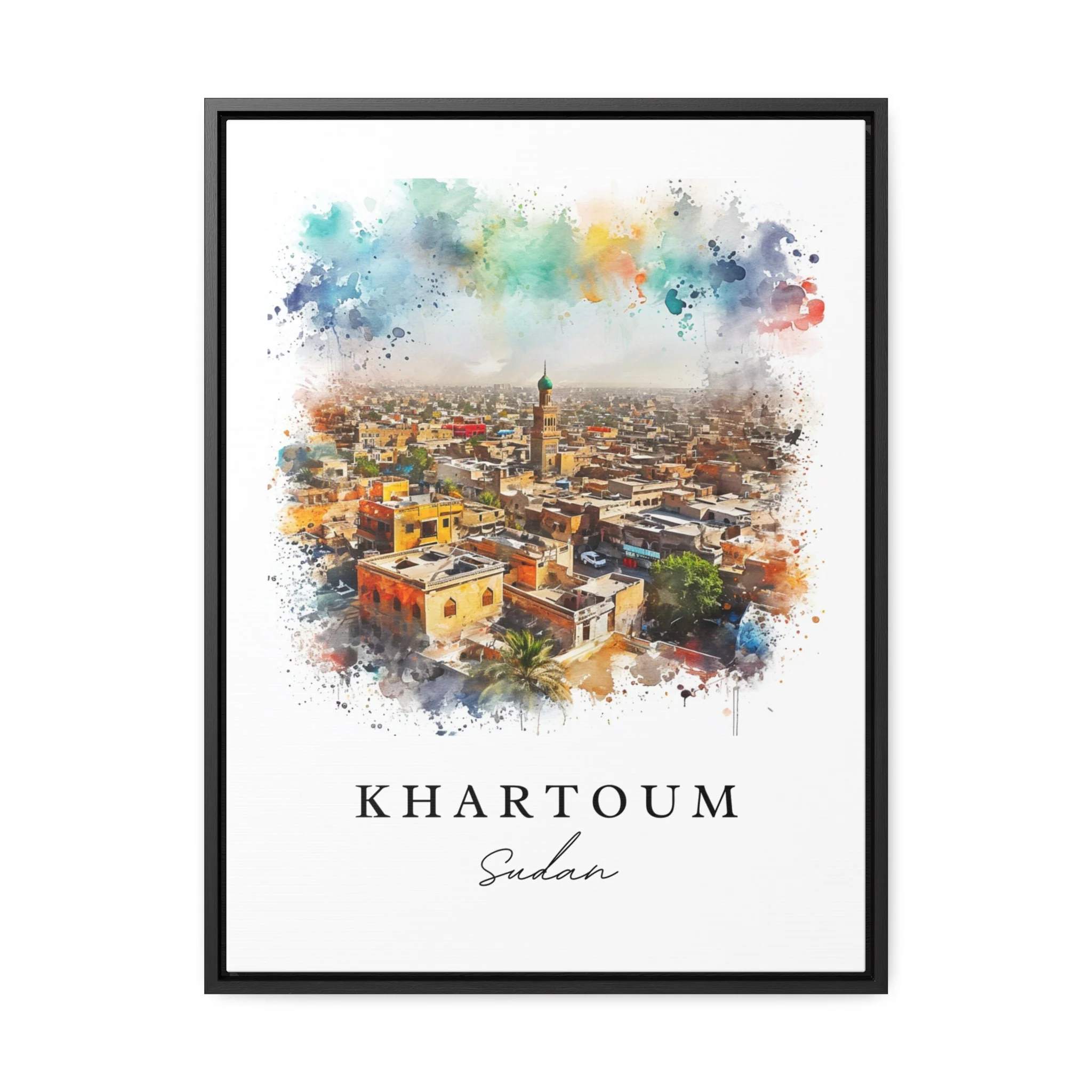 Khartoum, Sudan – Watercolor Art Print - Image 6